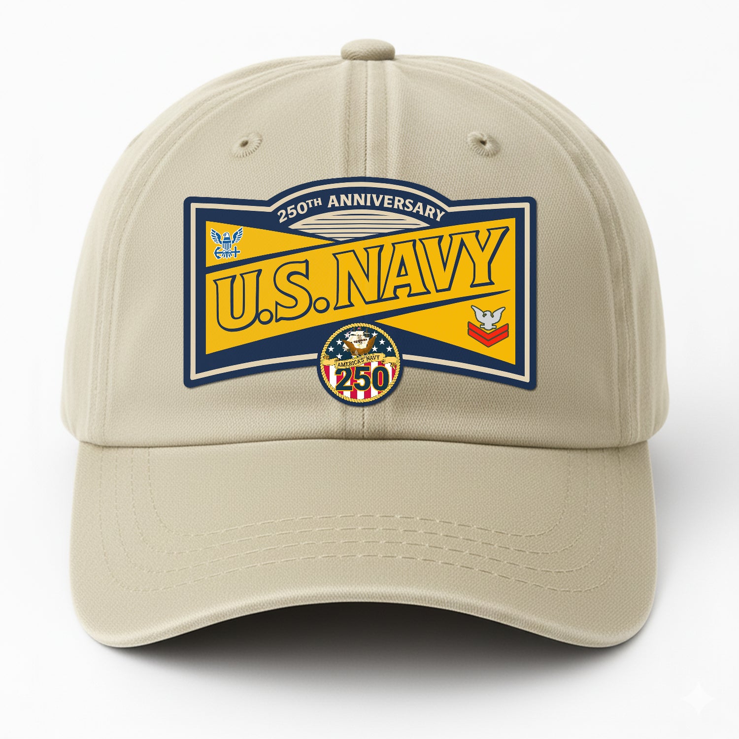 Custom Ranks & Text Premium Washed Denim Cap DC016