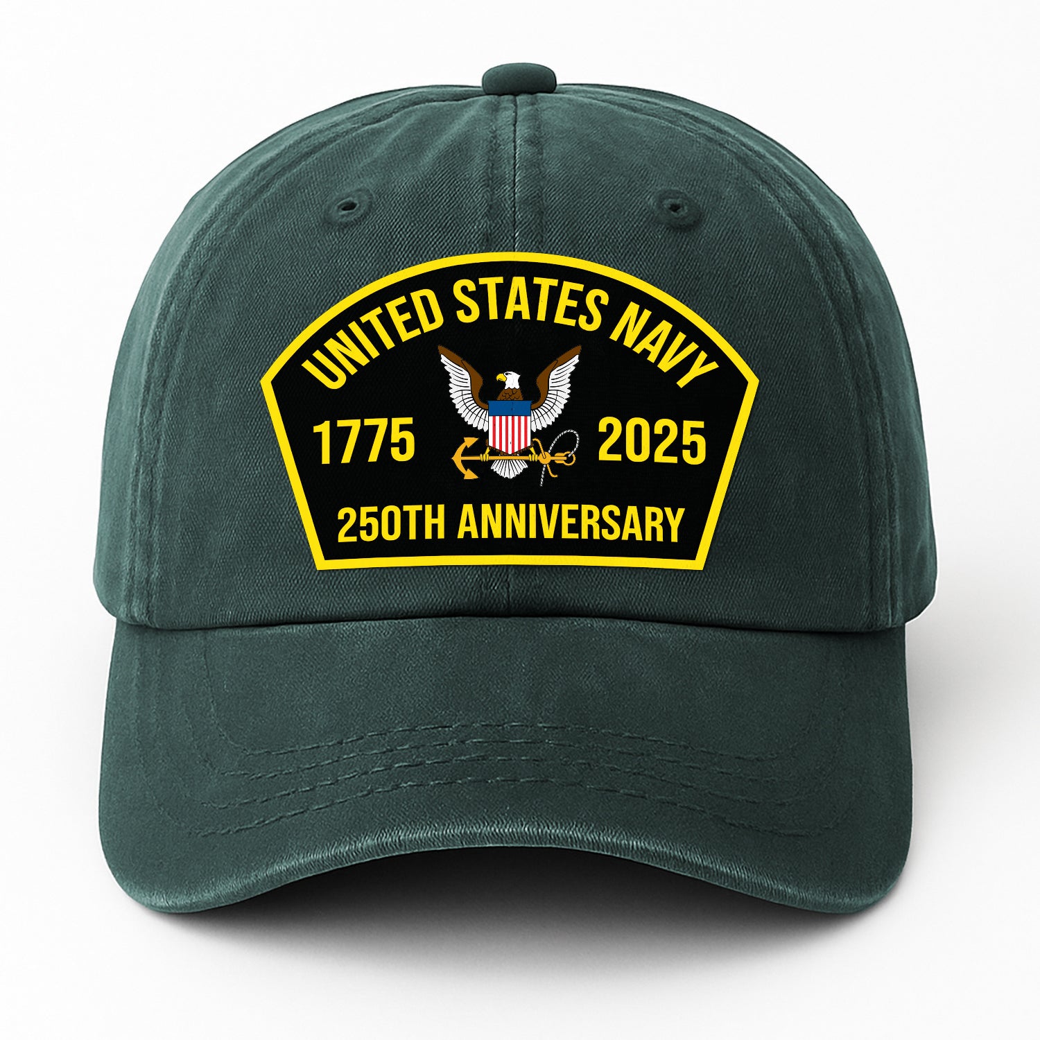 Custom Ranks & Text Premium Washed Denim Cap DC008