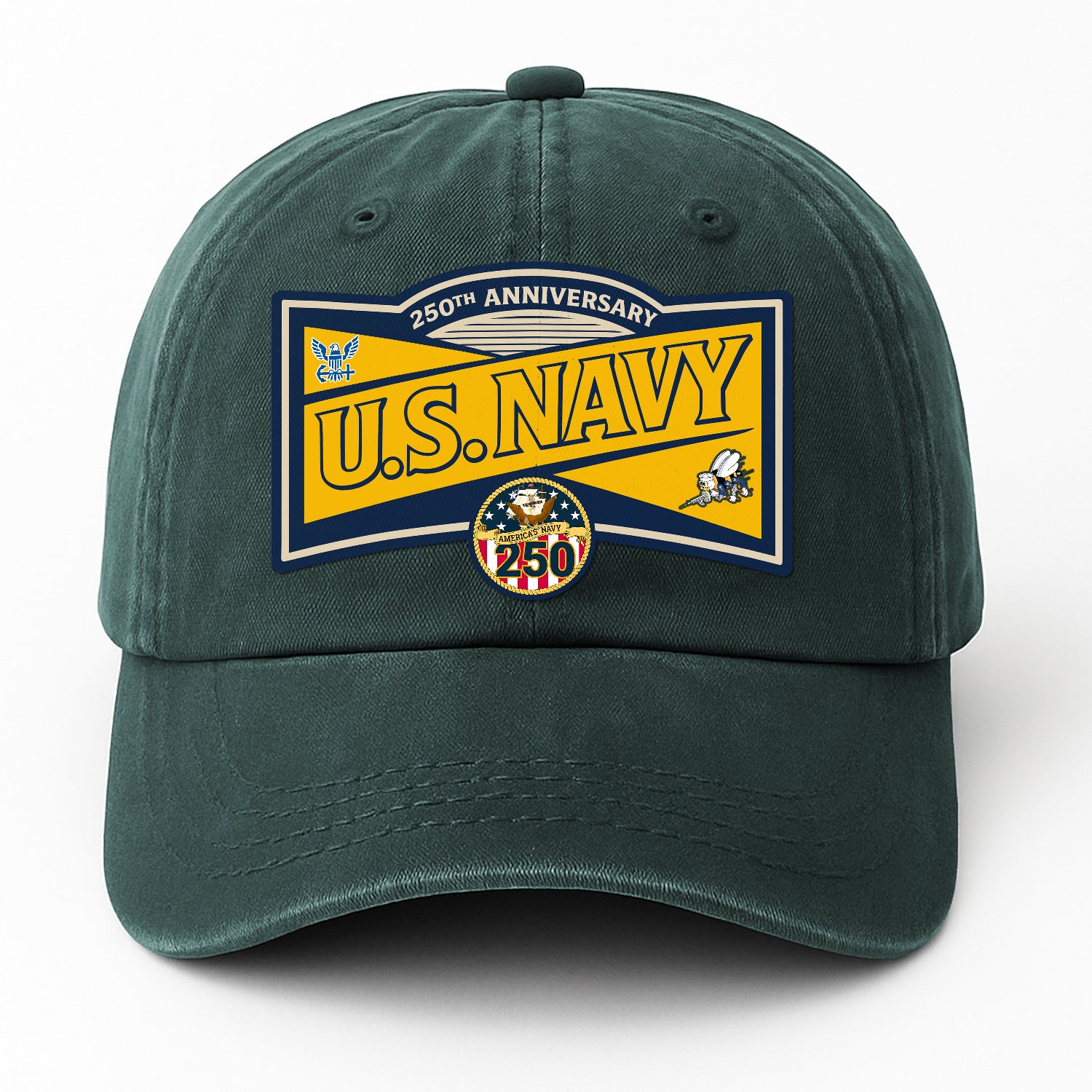 Custom Ranks & Text Premium Washed Denim Cap DC016