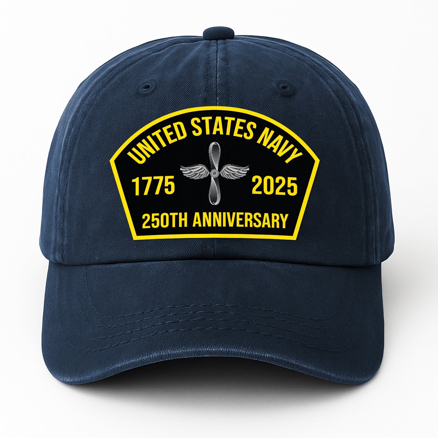 Custom Ranks & Text Premium Washed Denim Cap DC008