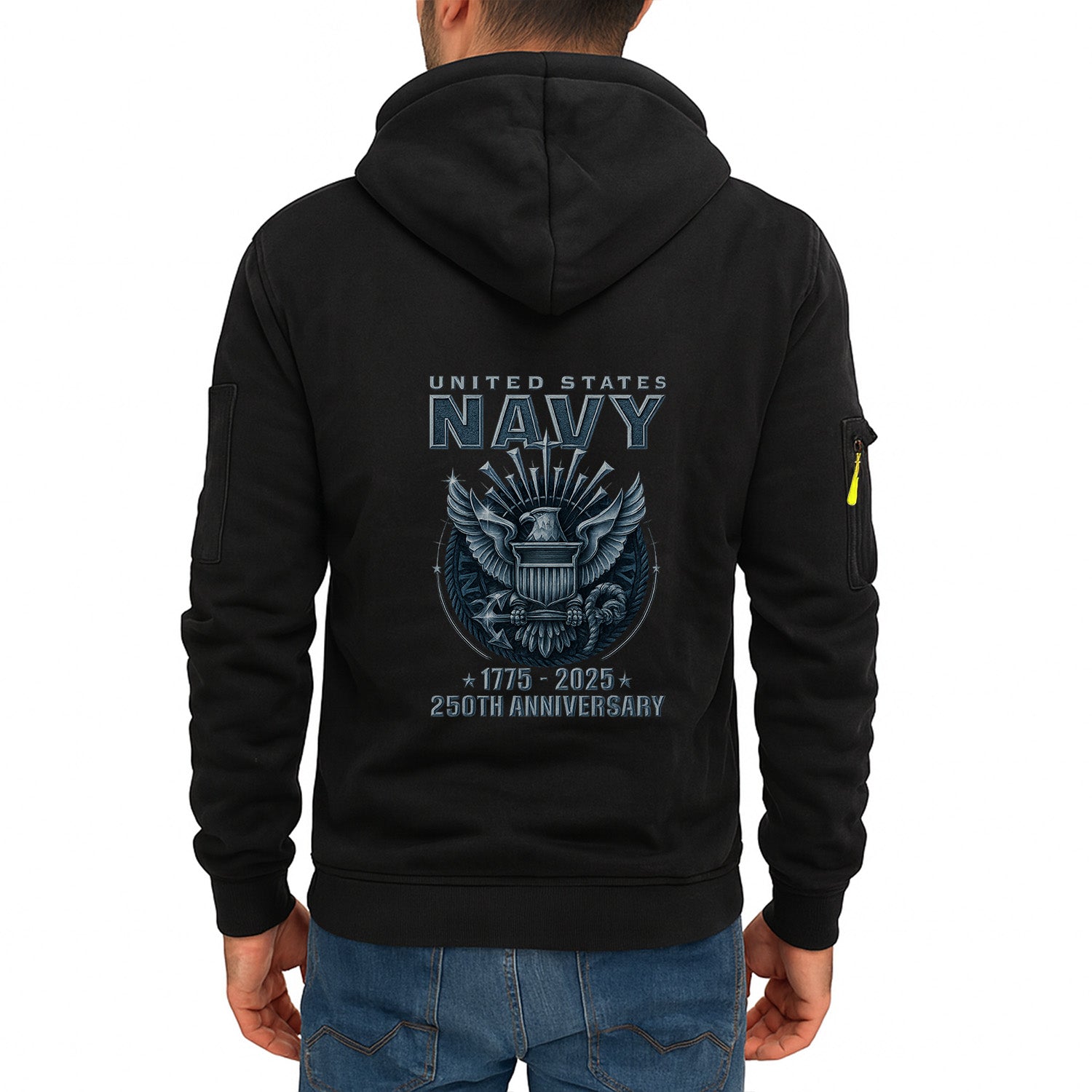 Personalized US Navy Quarter Zip Hoodie TQZ07