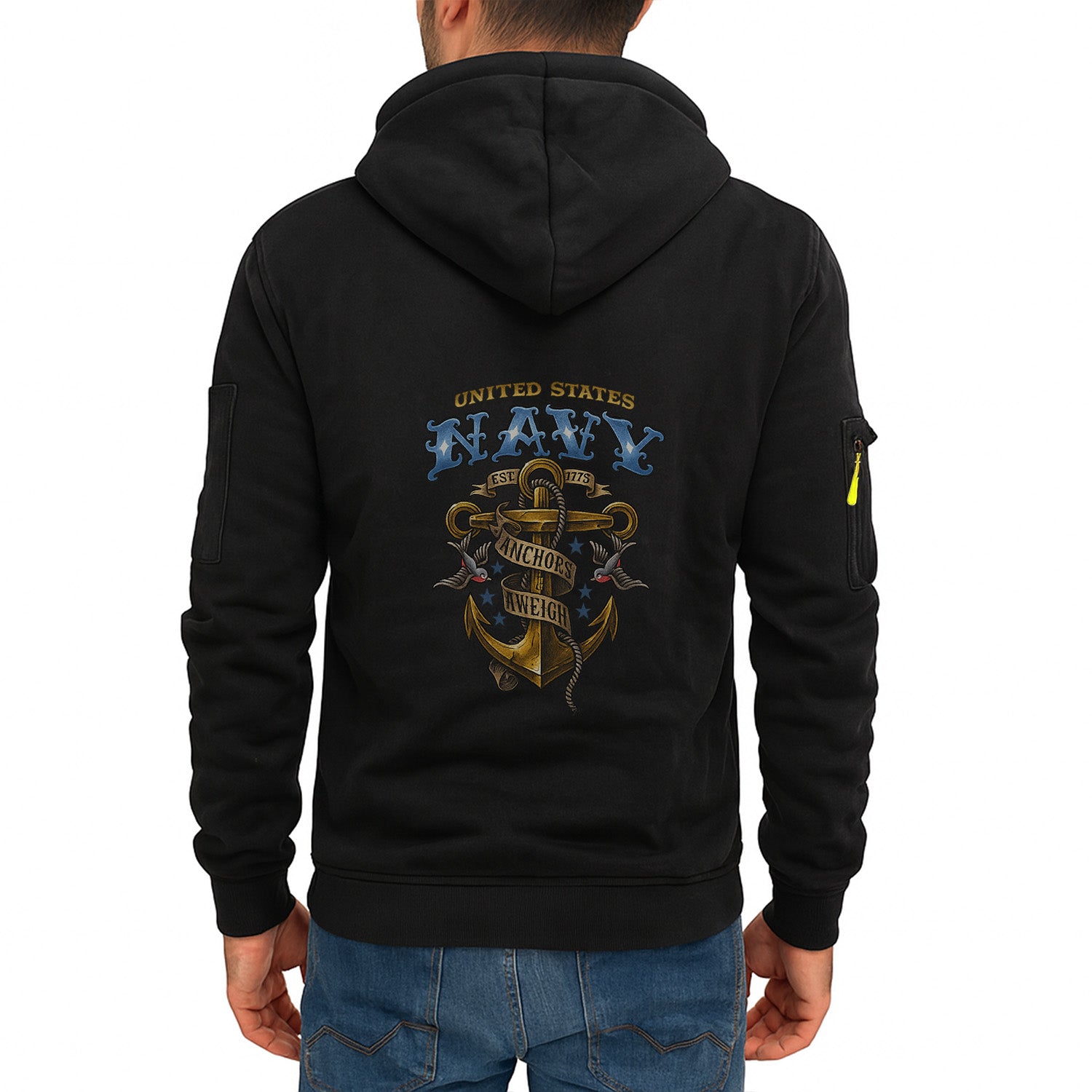 Personalized US Navy Quarter Zip Hoodie TQZ06