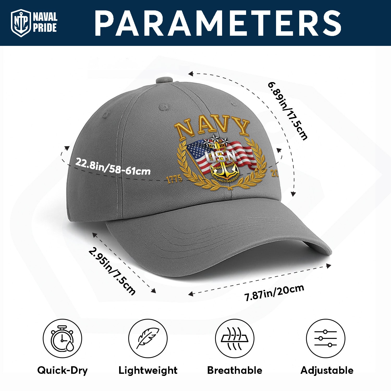 Custom Ranks Premium Washed Denim Cap DC028