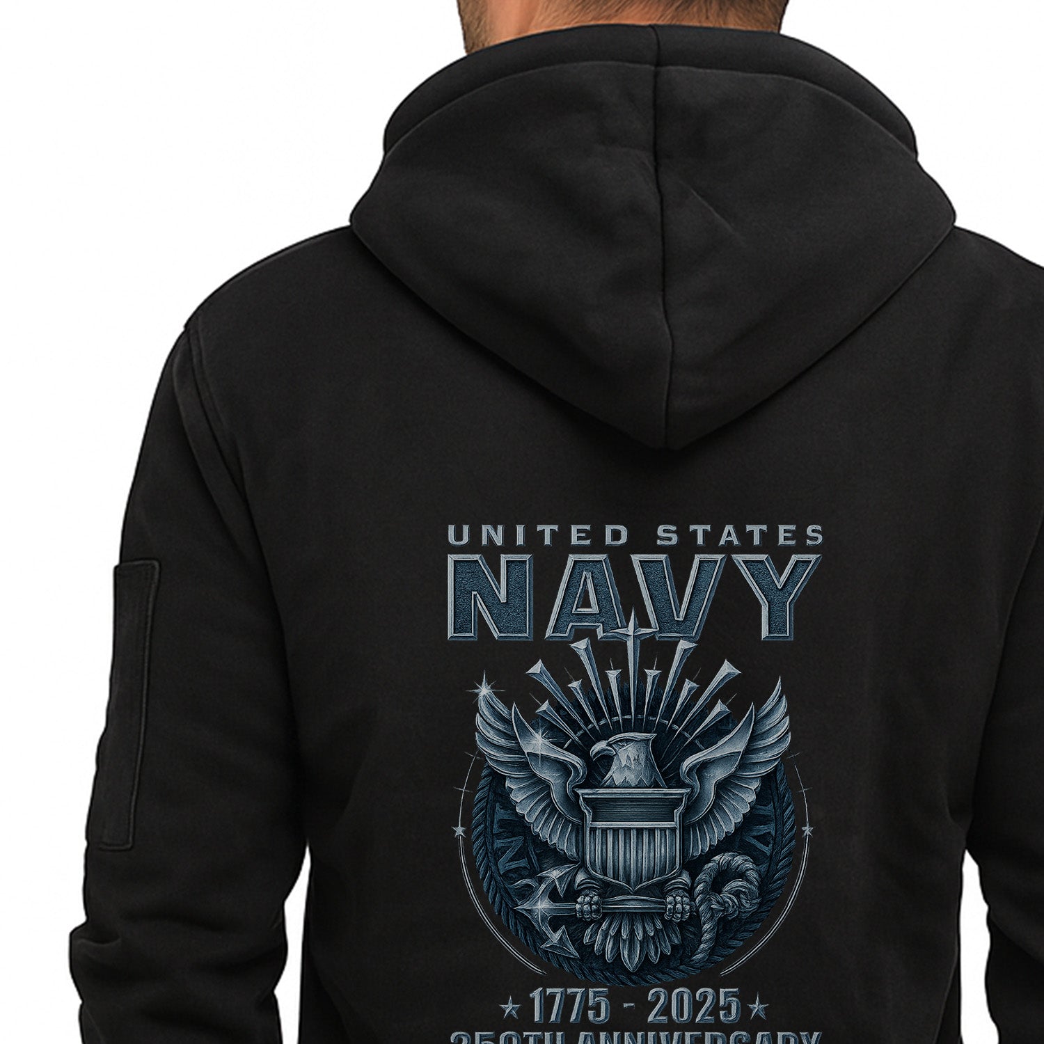 Personalized US Navy Quarter Zip Hoodie TQZ07
