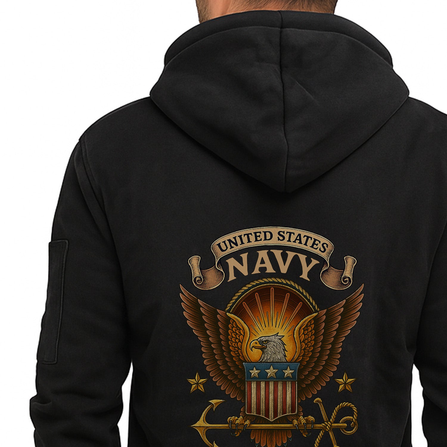 Personalized US Navy Quarter Zip Hoodie TQZ08