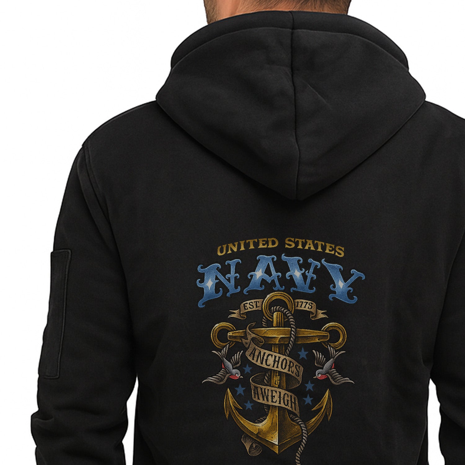 Personalized US Navy Quarter Zip Hoodie TQZ06