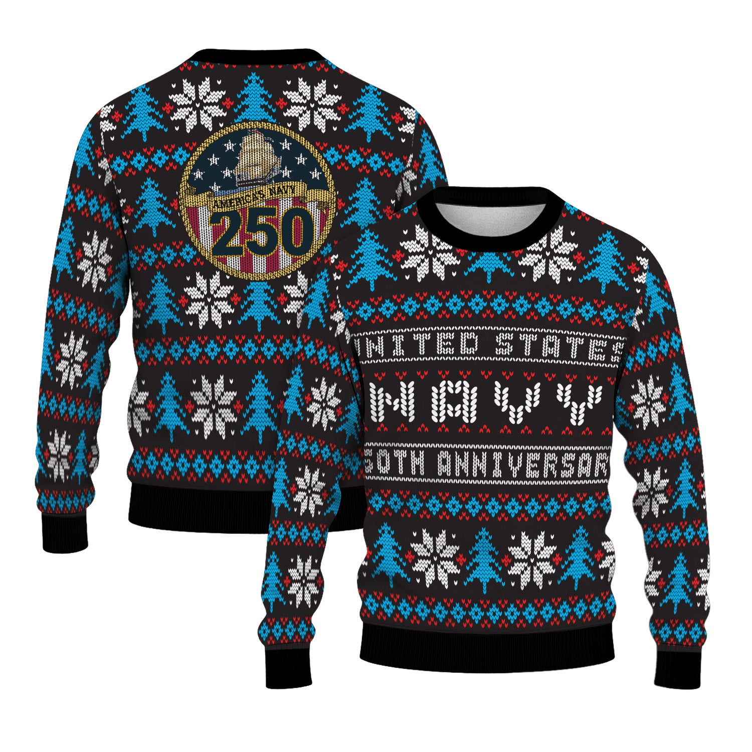 US Navy 250th Anniversary Christmas  Ugly Sweater