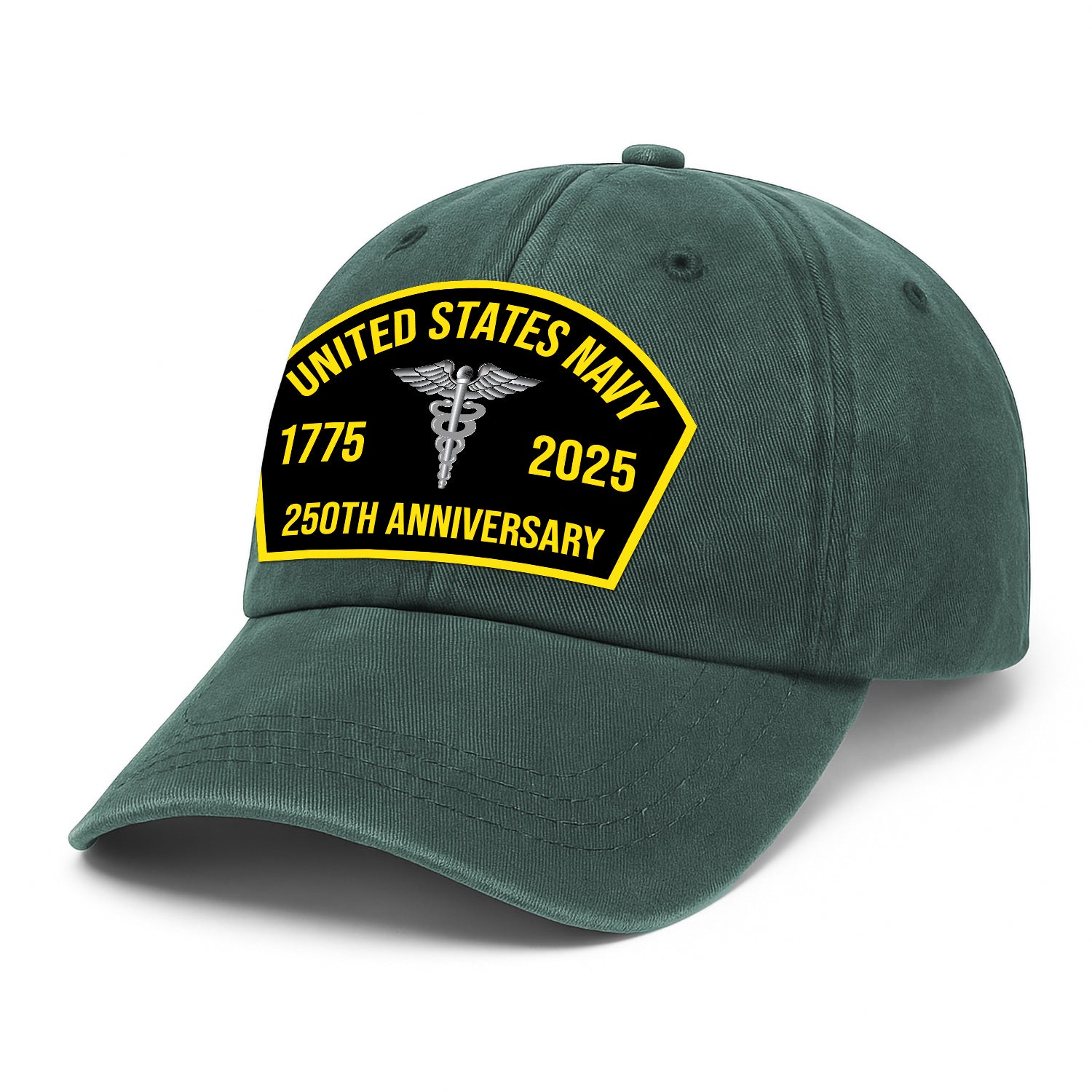Custom Ranks & Text Premium Washed Denim Cap DC008