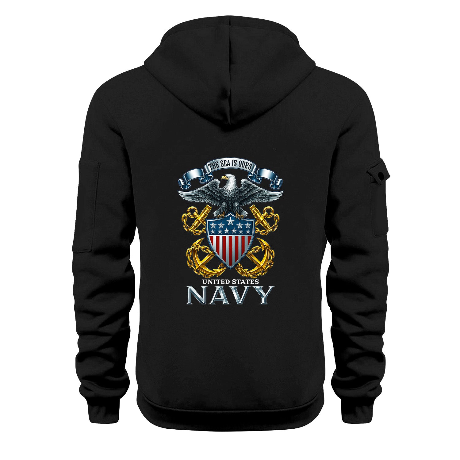 Custom US Navy Ranks Quarter Zip Hoodie TQZ05