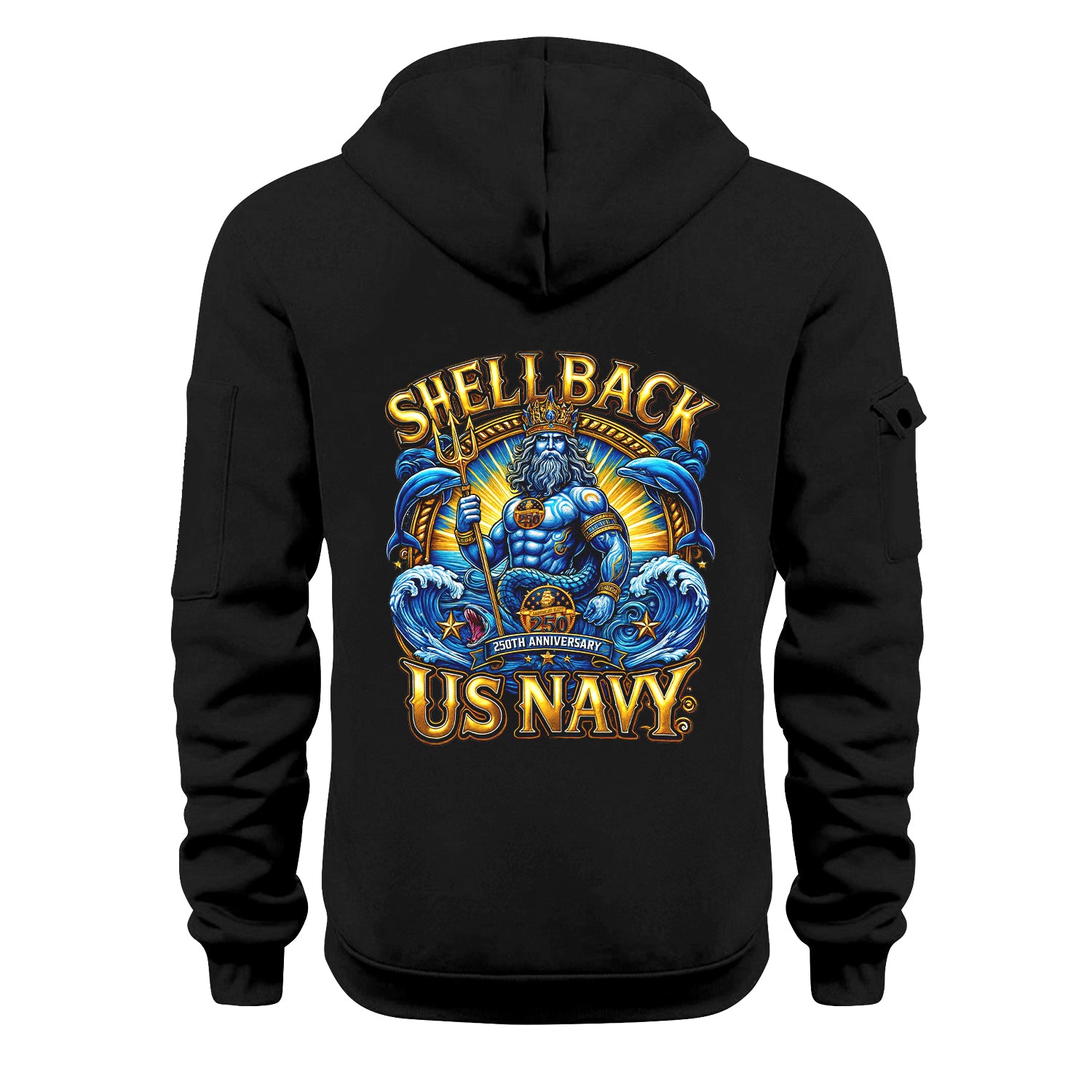 Personalized US Navy Quater Zip Hoodie JQZ10