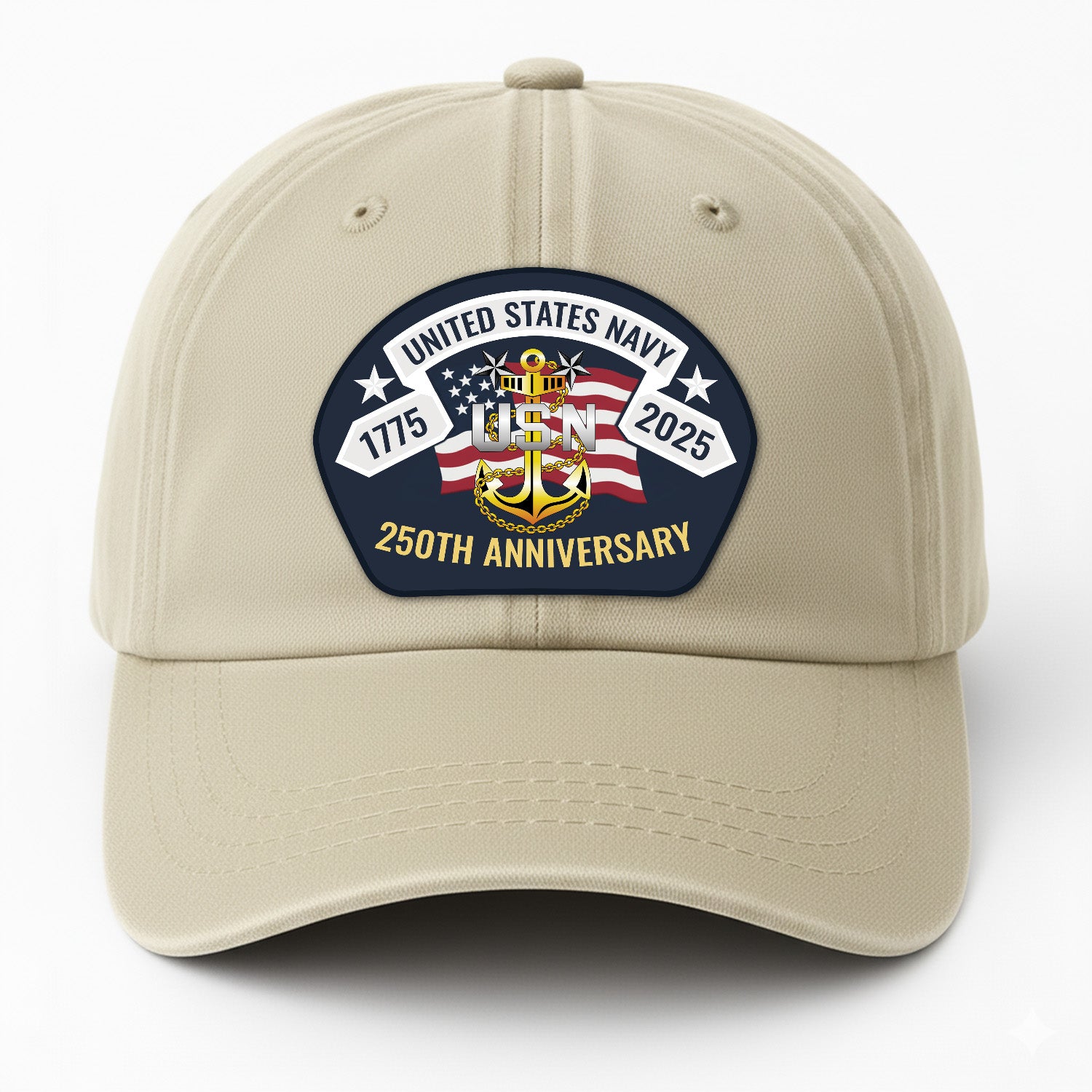 US Navy 250th Anivesary Premium Washed Denim Cap