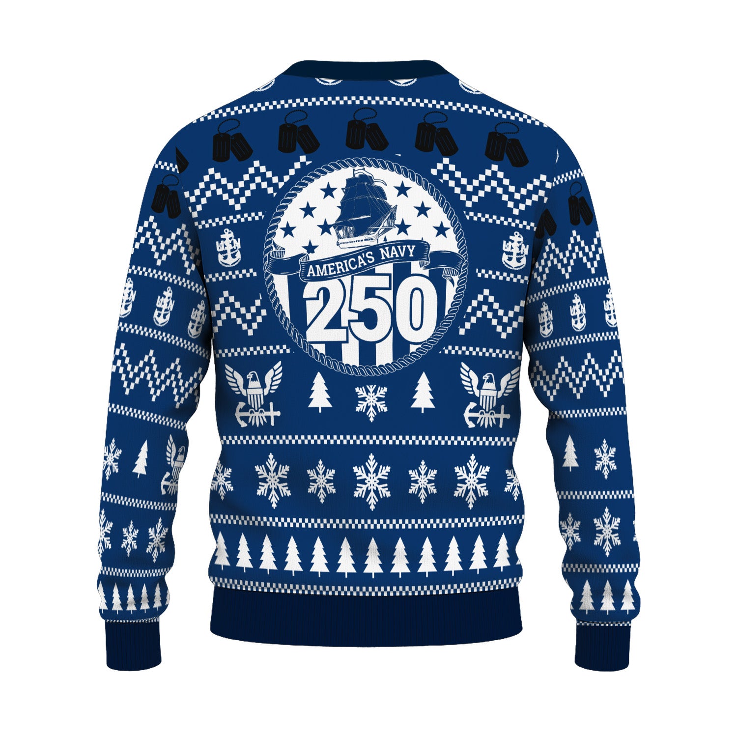 Personalized 250th US Navy Christmas Ugly Sweater UST016