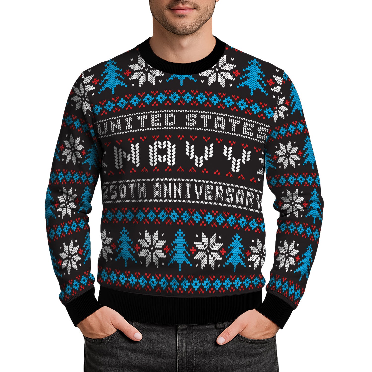 US Navy 250th Anniversary Christmas  Ugly Sweater