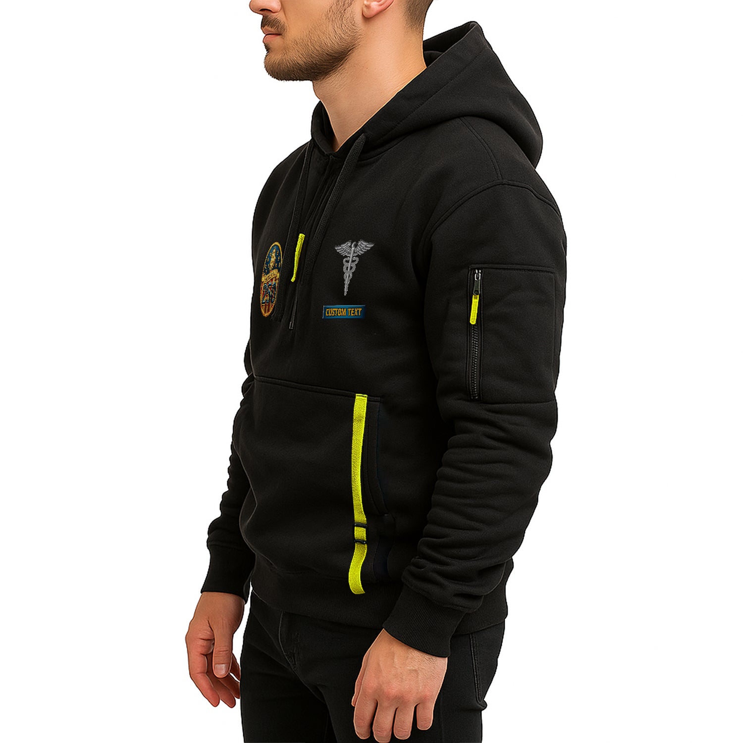 Personalized US Navy Quater Zip Hoodie JQZ07