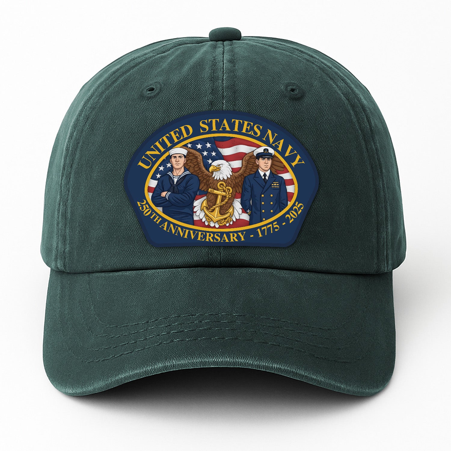 United Stetes Navy 250th Anivesary Premium Washed Denim Cap