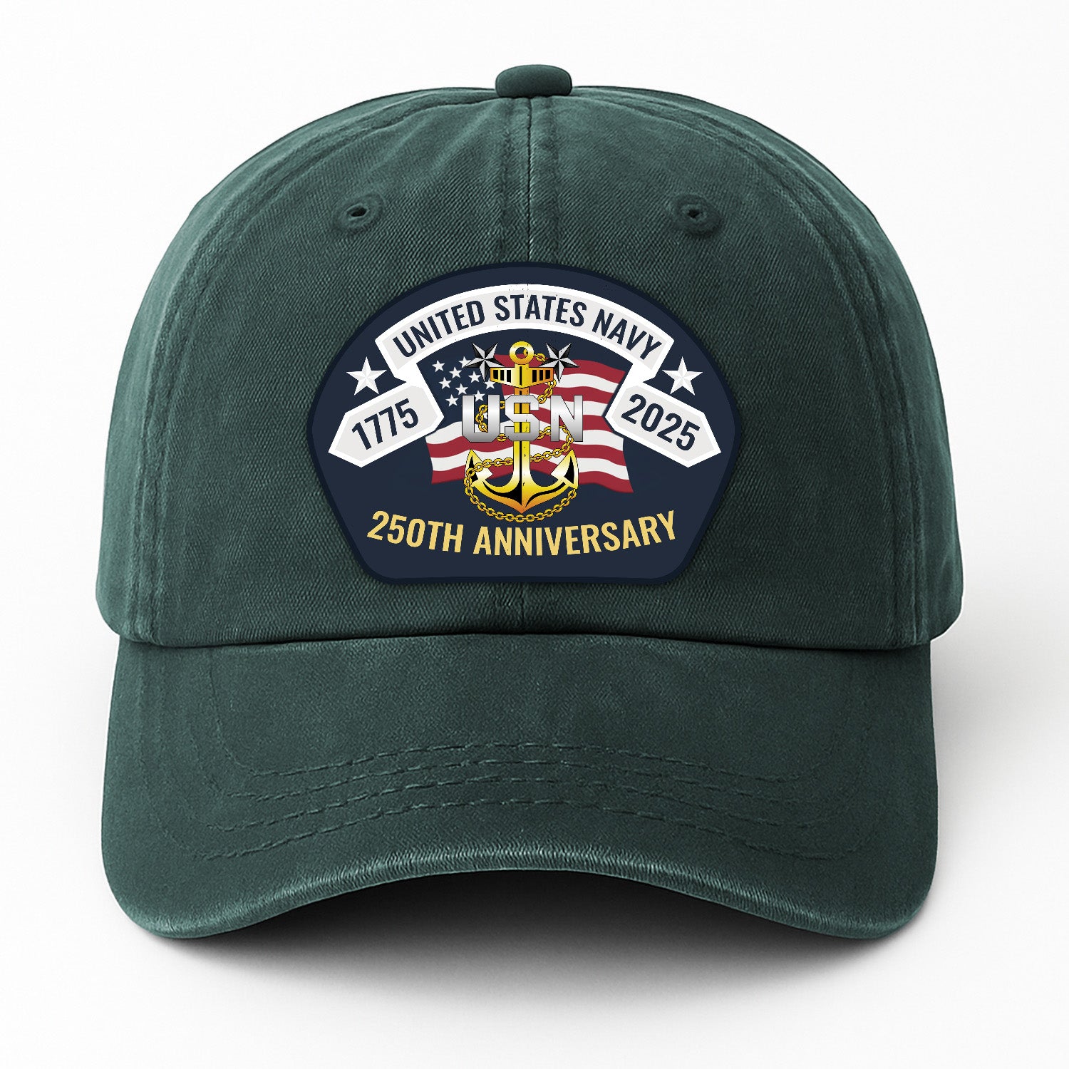 US Navy 250th Anivesary Premium Washed Denim Cap