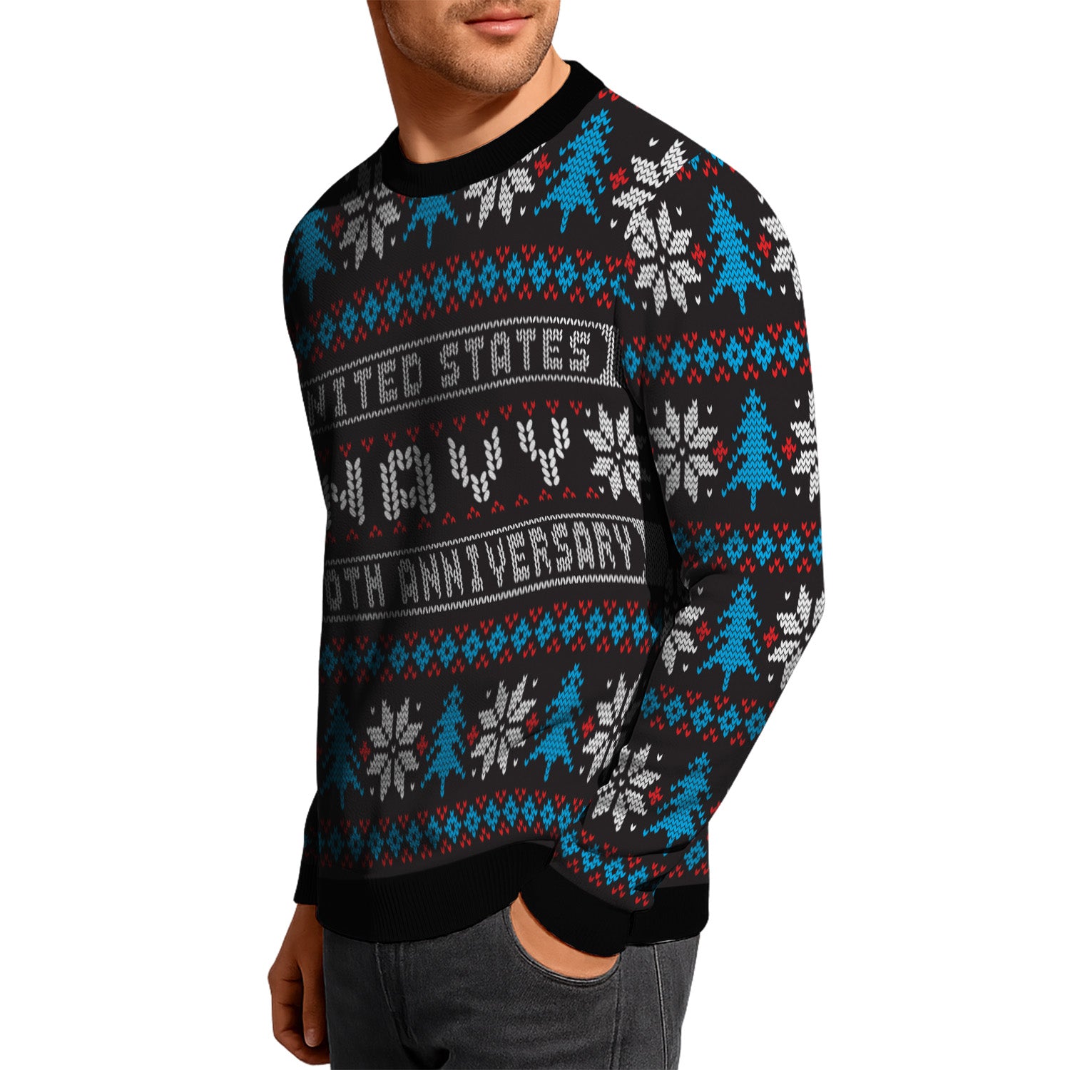 US Navy 250th Anniversary Christmas  Ugly Sweater