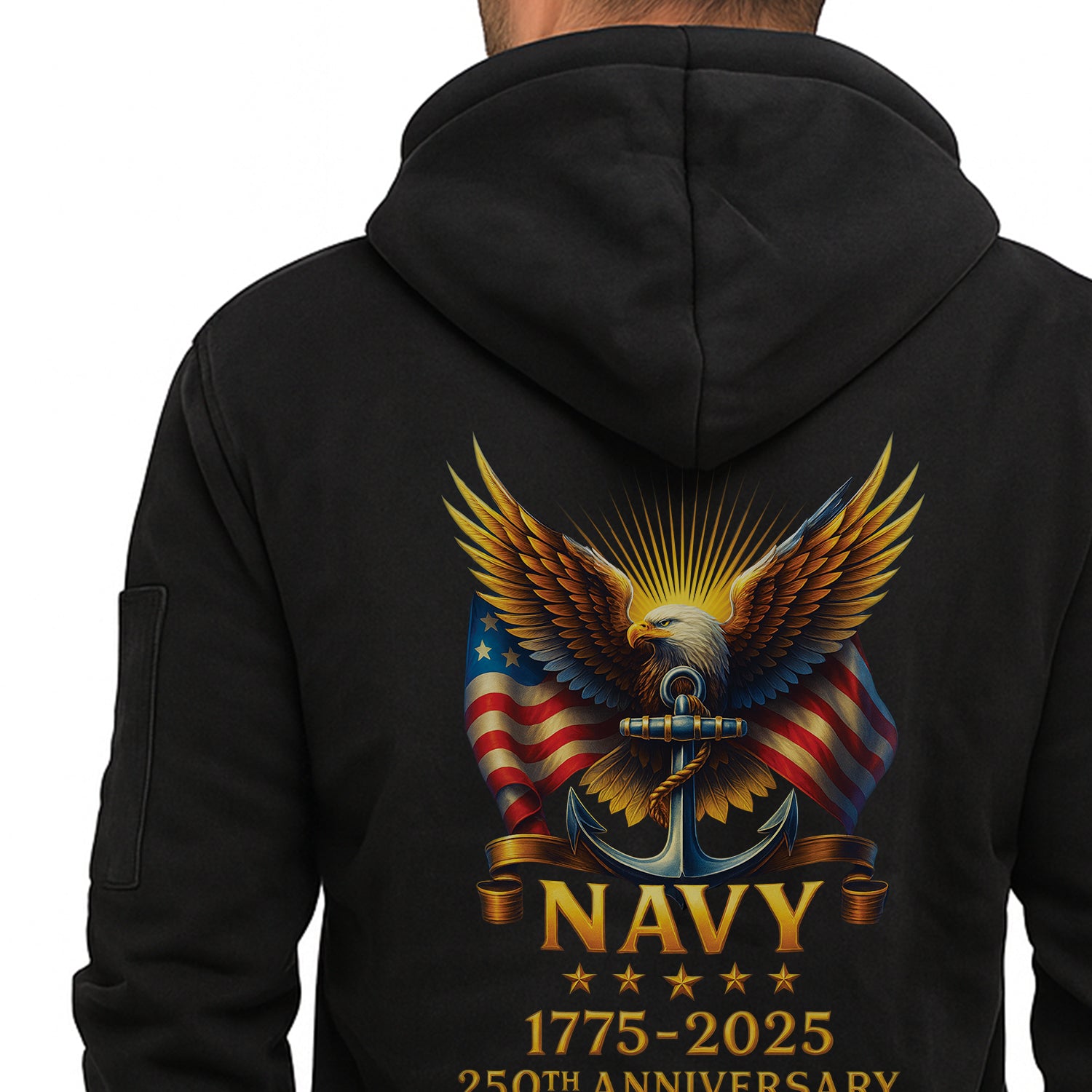 Personalized US Navy Quater Zip Hoodie JQZ02