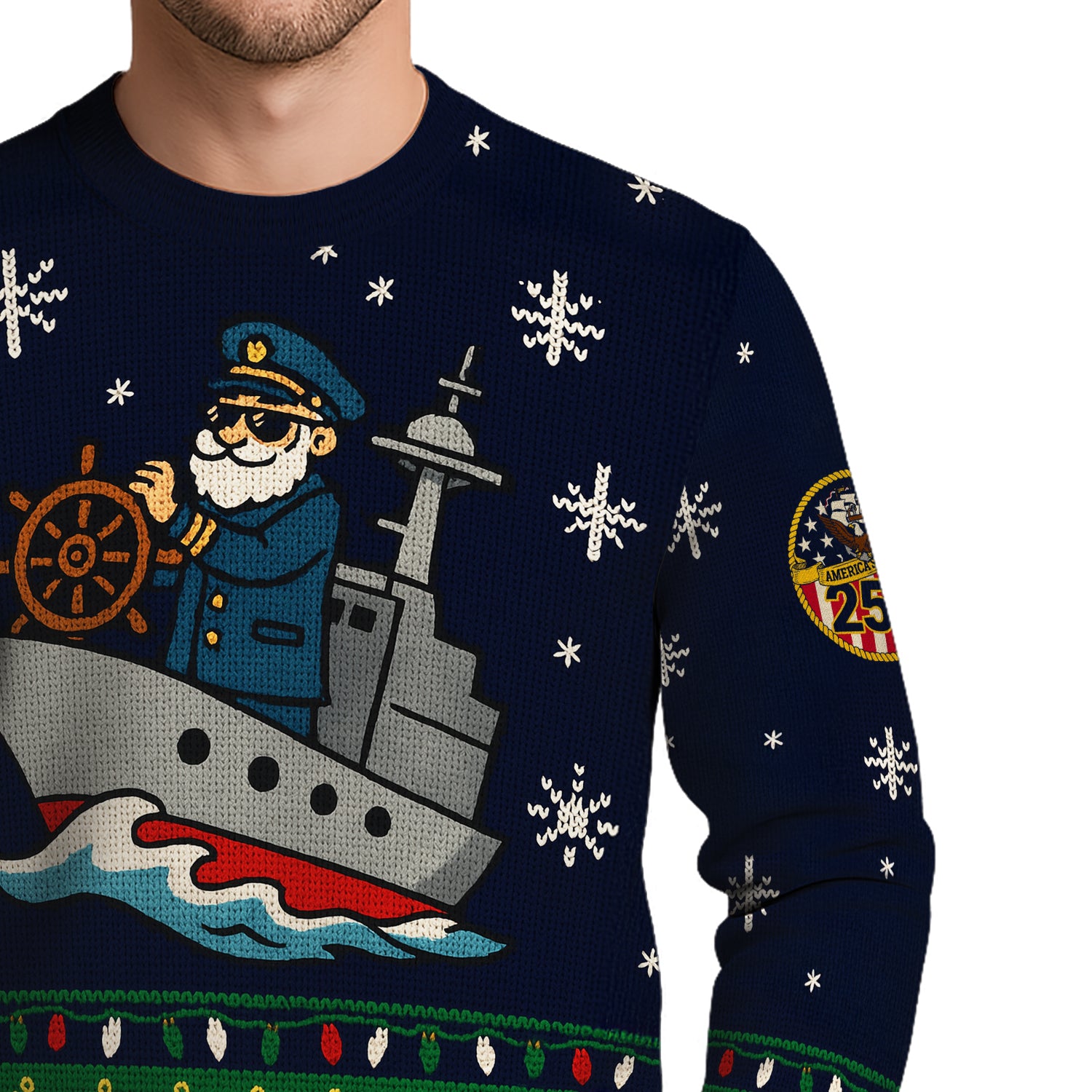 US Navy Christmas Ugly Sweater