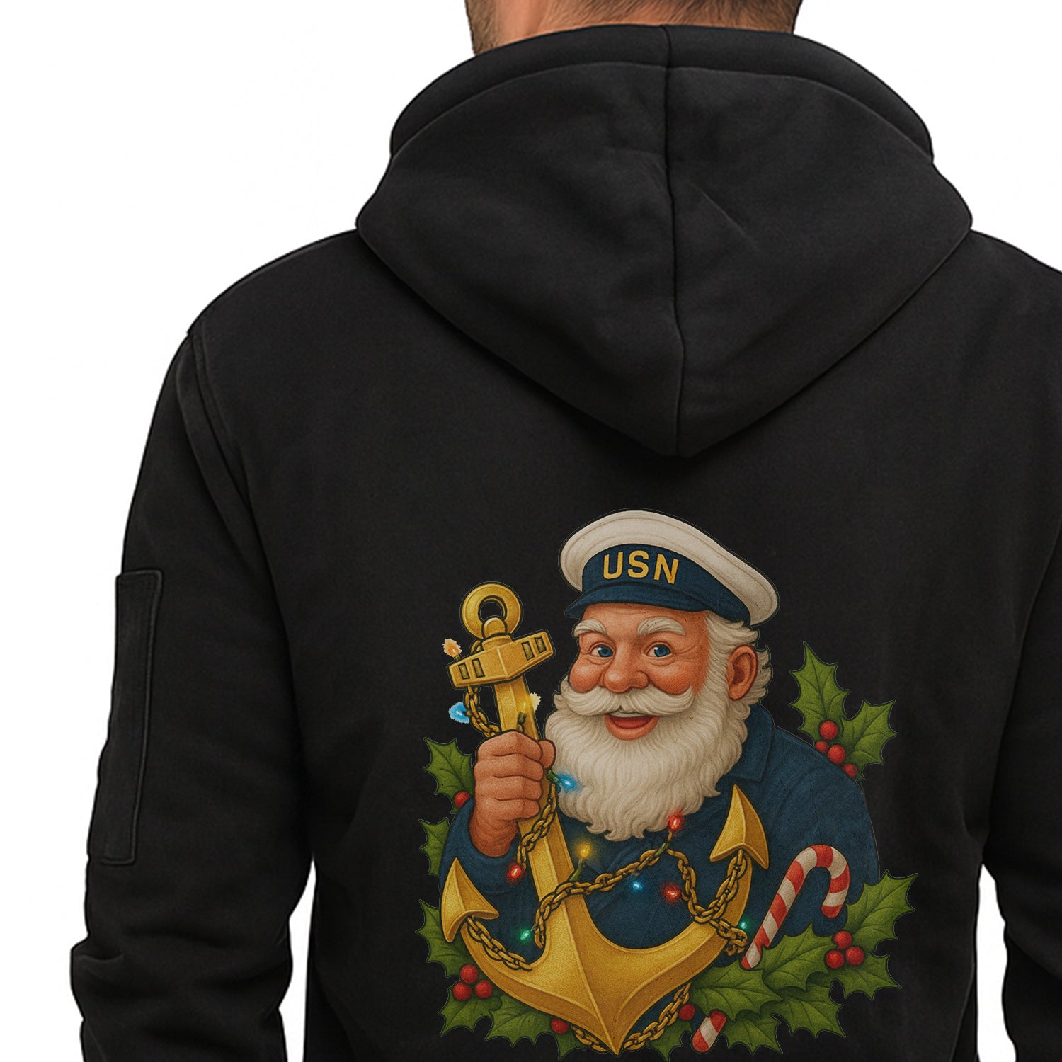 Personalized US Navy Quater Zip Hoodie JQZ07