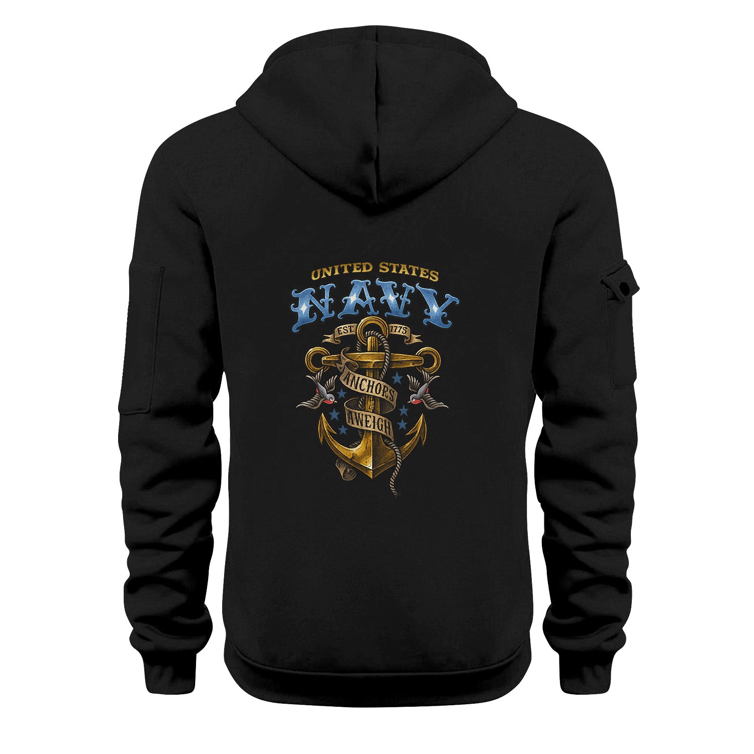Personalized US Navy Quarter Zip Hoodie TQZ06