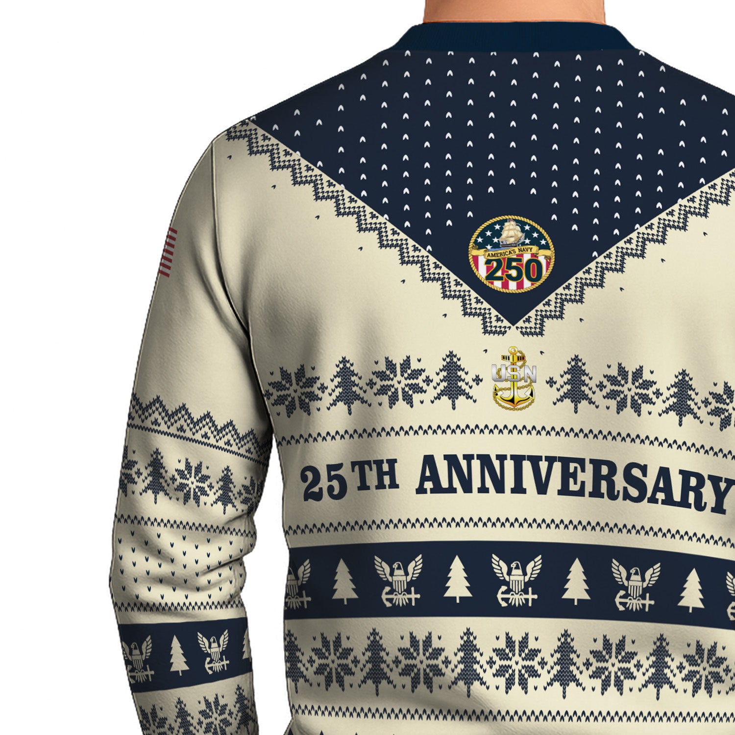 Personalized US Navy Christmas Ugly Sweater UST019
