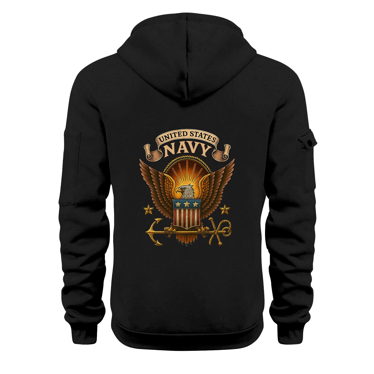 Personalized US Navy Quarter Zip Hoodie TQZ08