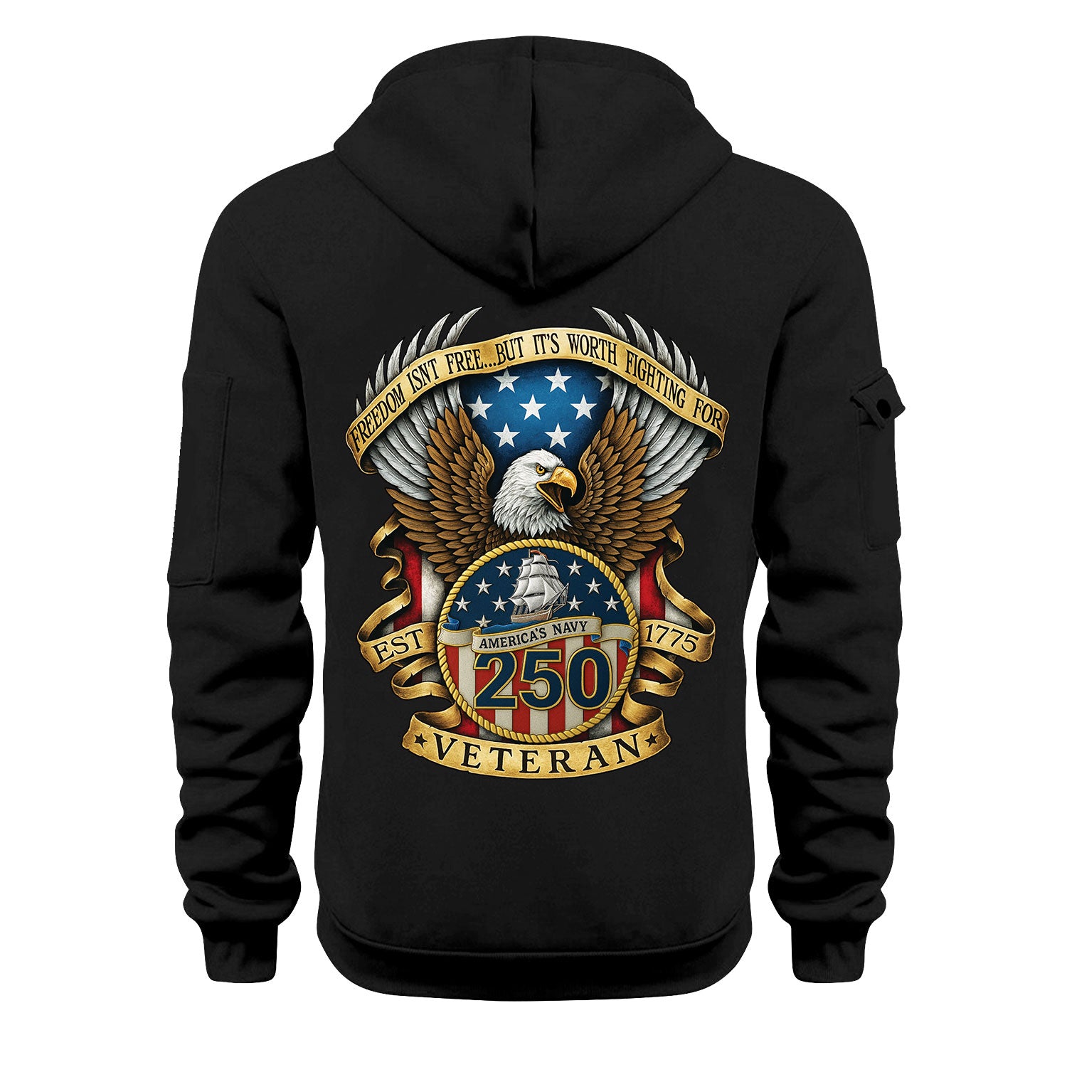 Personalized US Navy Quater Zip Hoodie KAQZ01