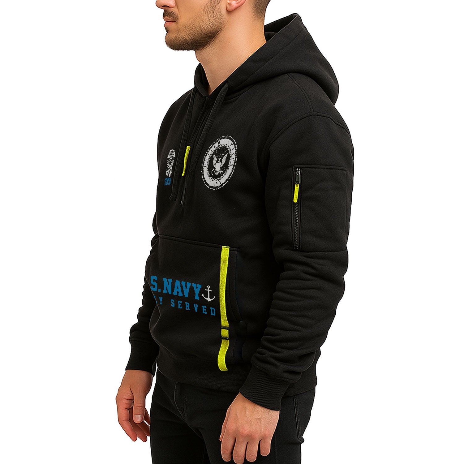Personalized US Navy Quater Zip Hoodie KAQZ02