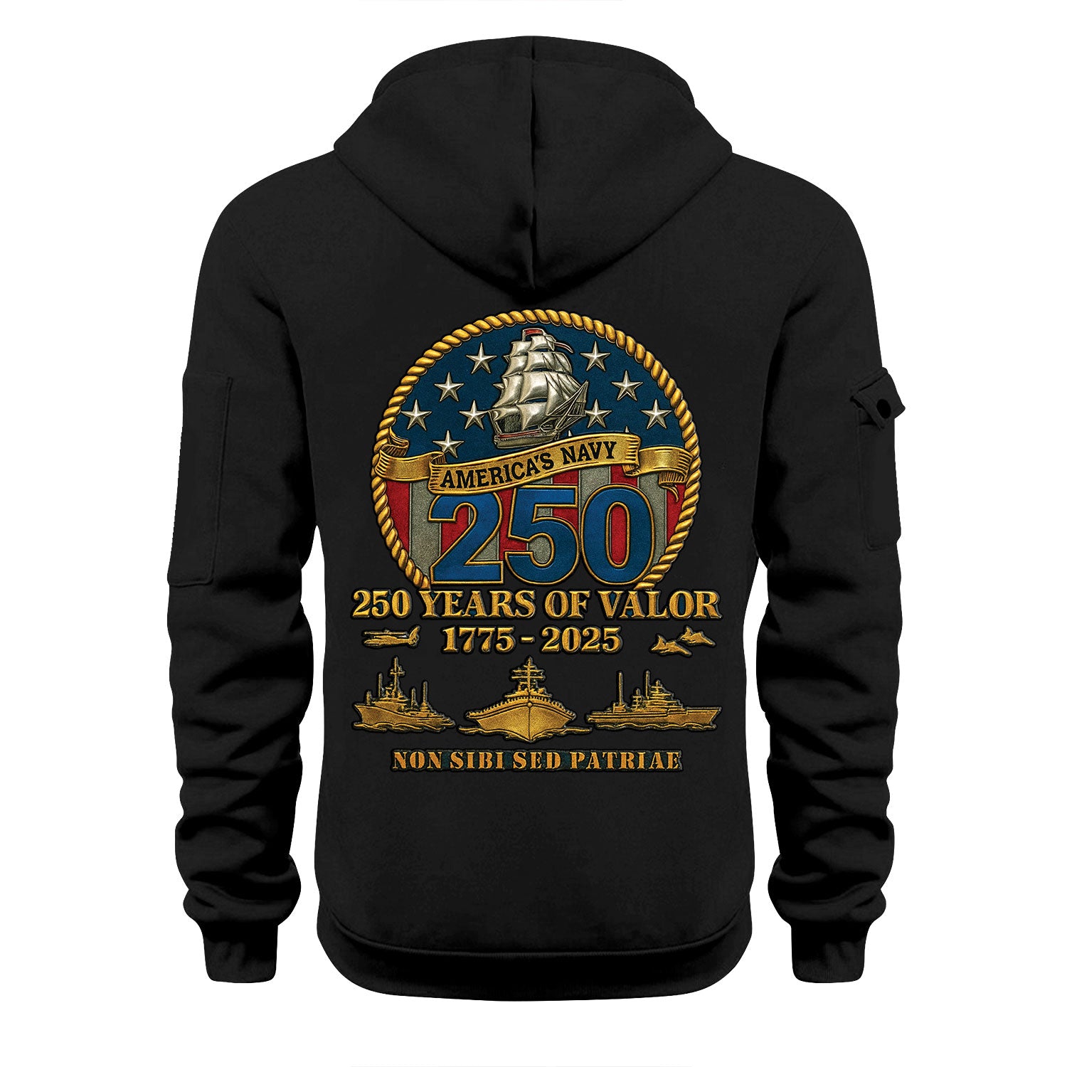 Personalized US Navy Quater Zip Hoodie KAQZ04