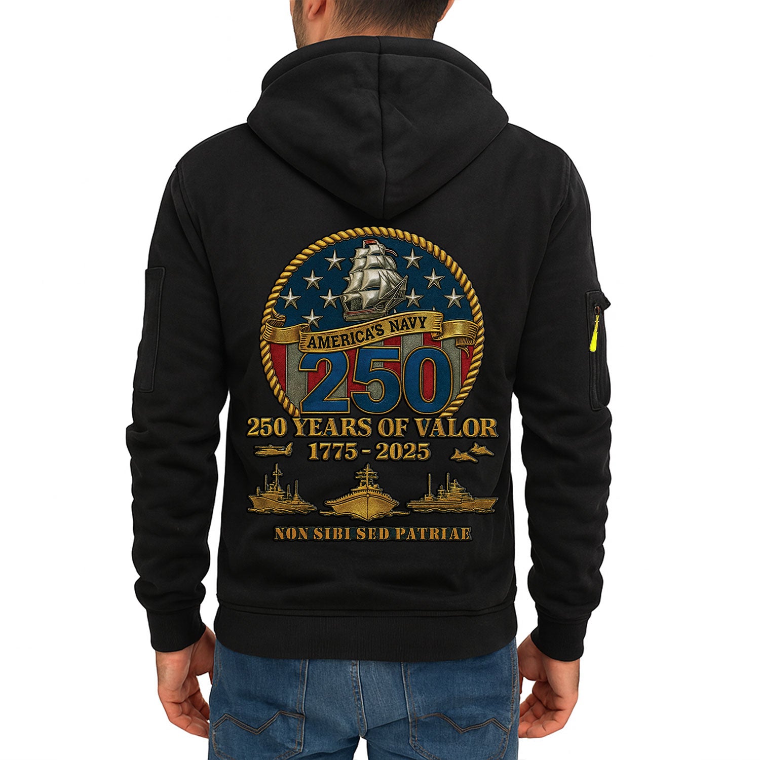 Personalized US Navy Quater Zip Hoodie KAQZ04