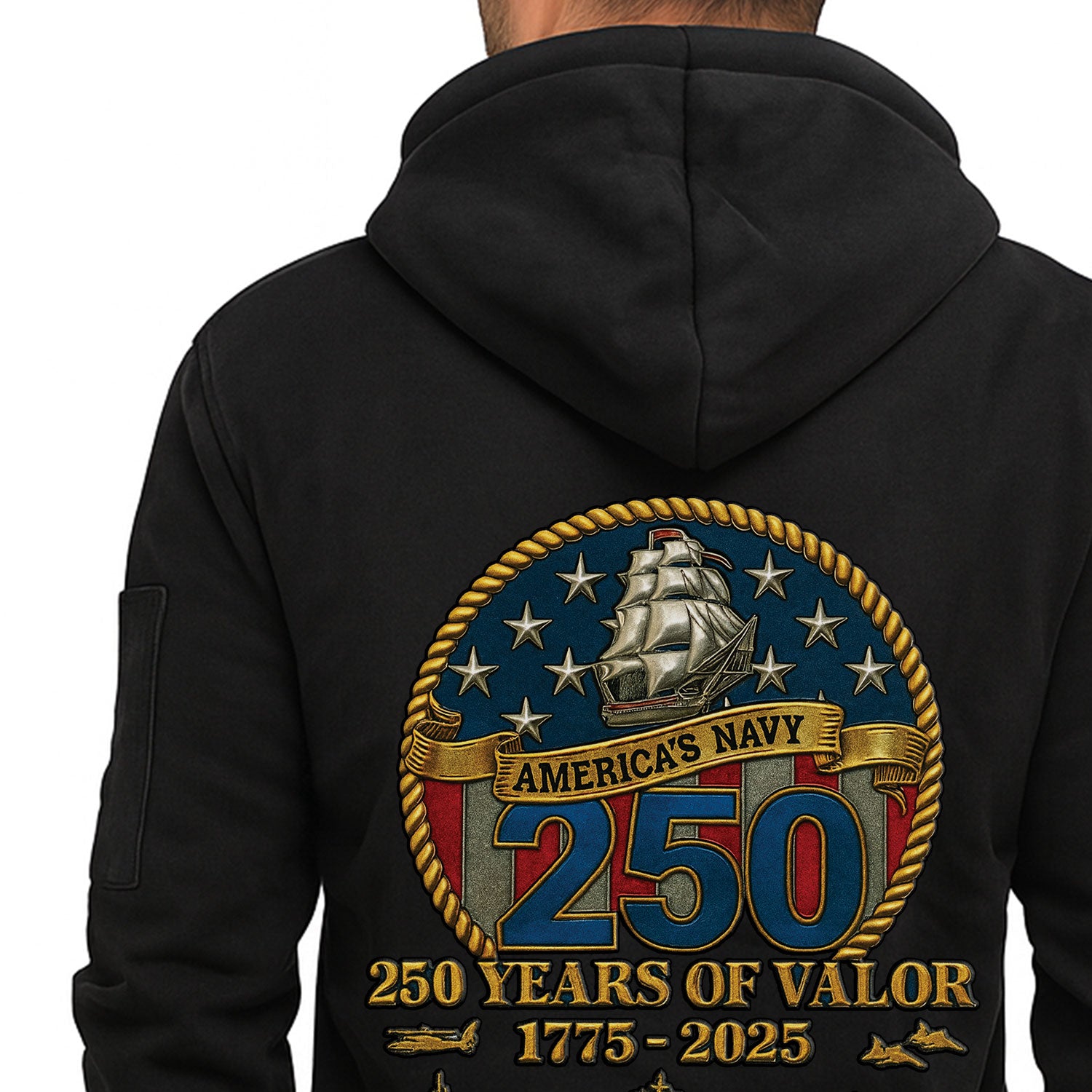 Personalized US Navy Quater Zip Hoodie KAQZ04
