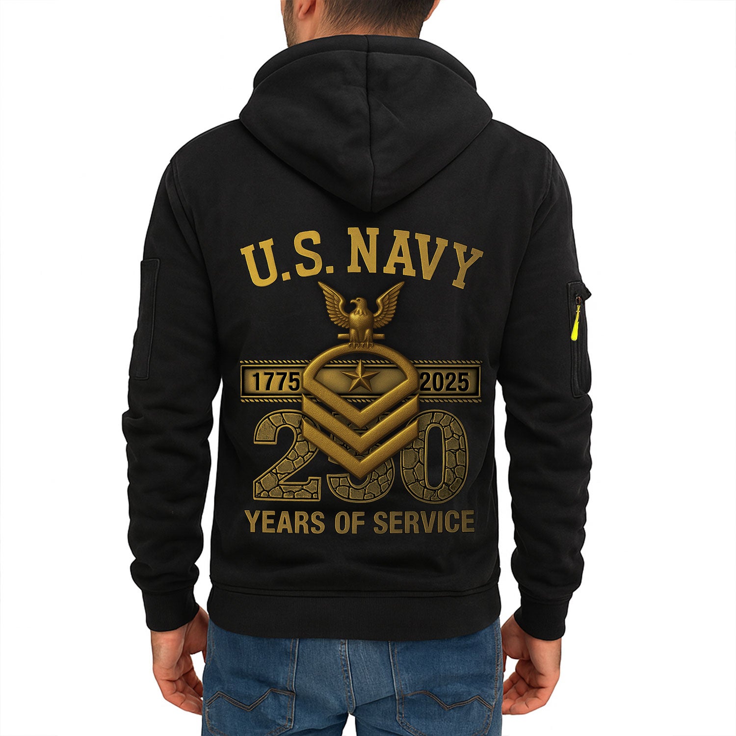Personalized US Navy Quater Zip Hoodie KAQZ05