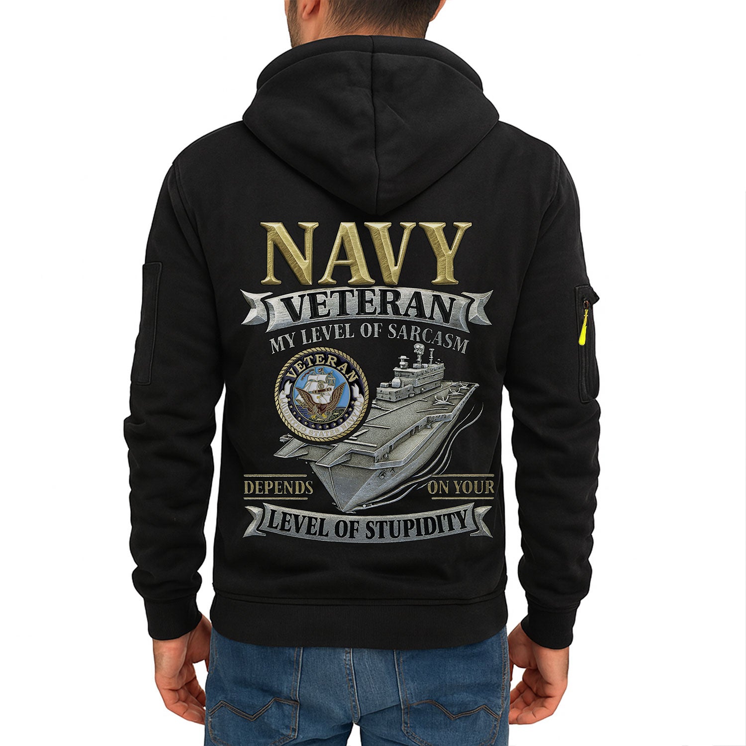 Personalized US Navy Quater Zip Hoodie KAQZ06