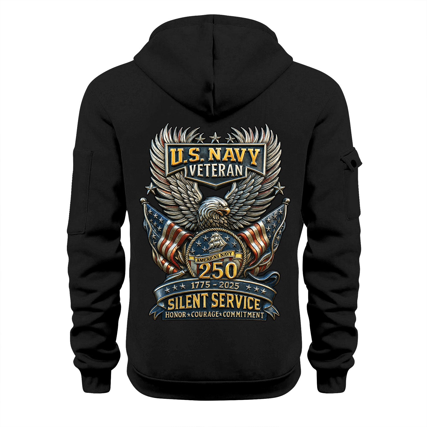Personalized US Navy Quater Zip Hoodie KAQZ08