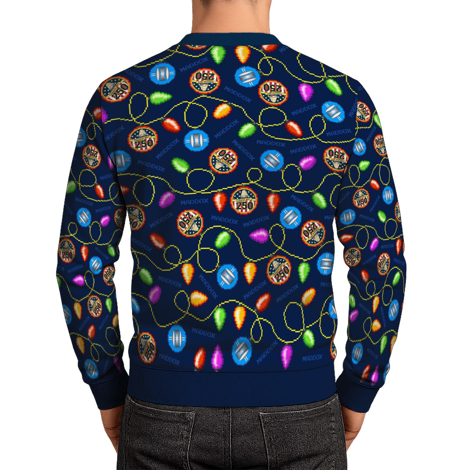 Personalized US Navy Christmas Ugly Sweater UST014