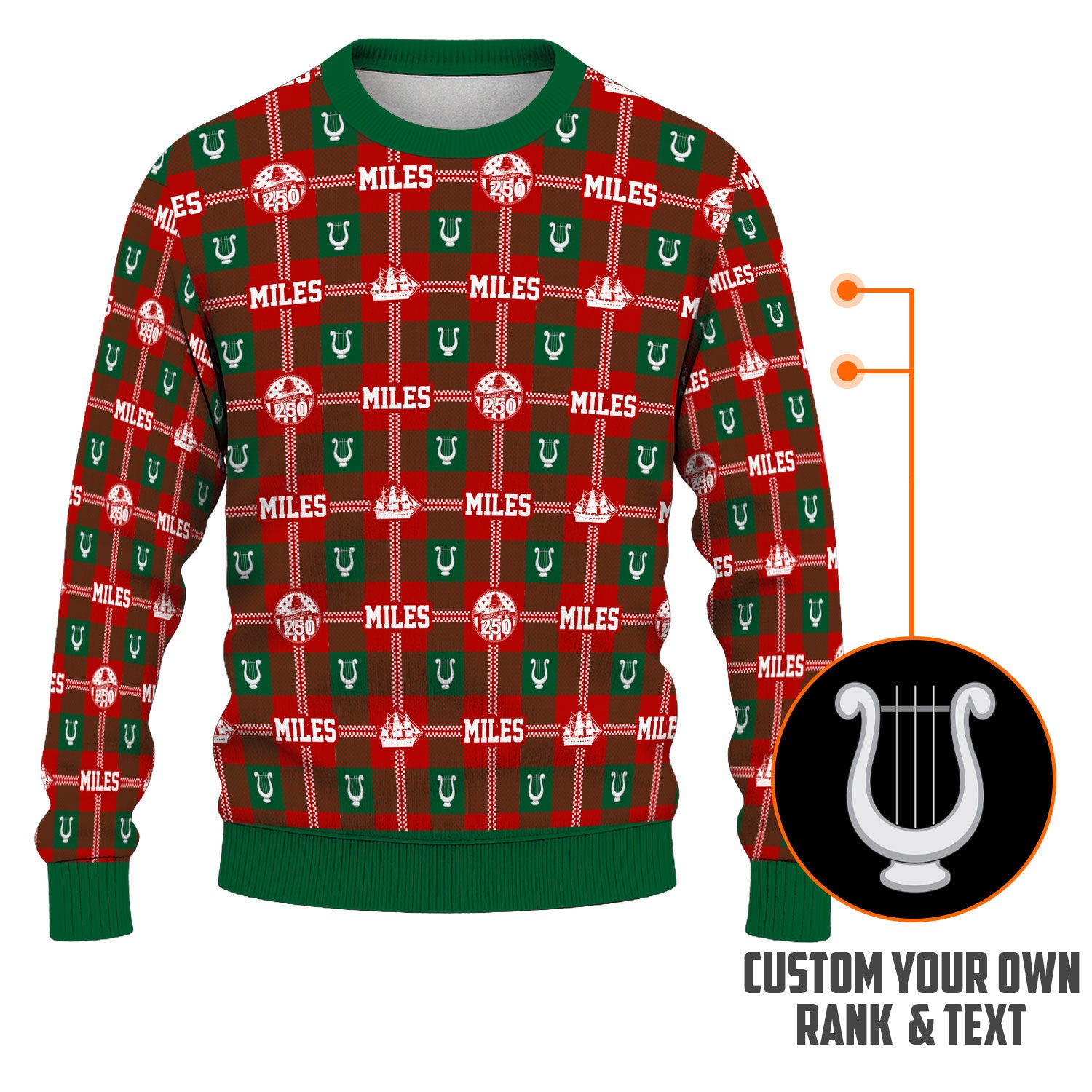 Personalized US Navy Christmas Ugly Sweater UST020