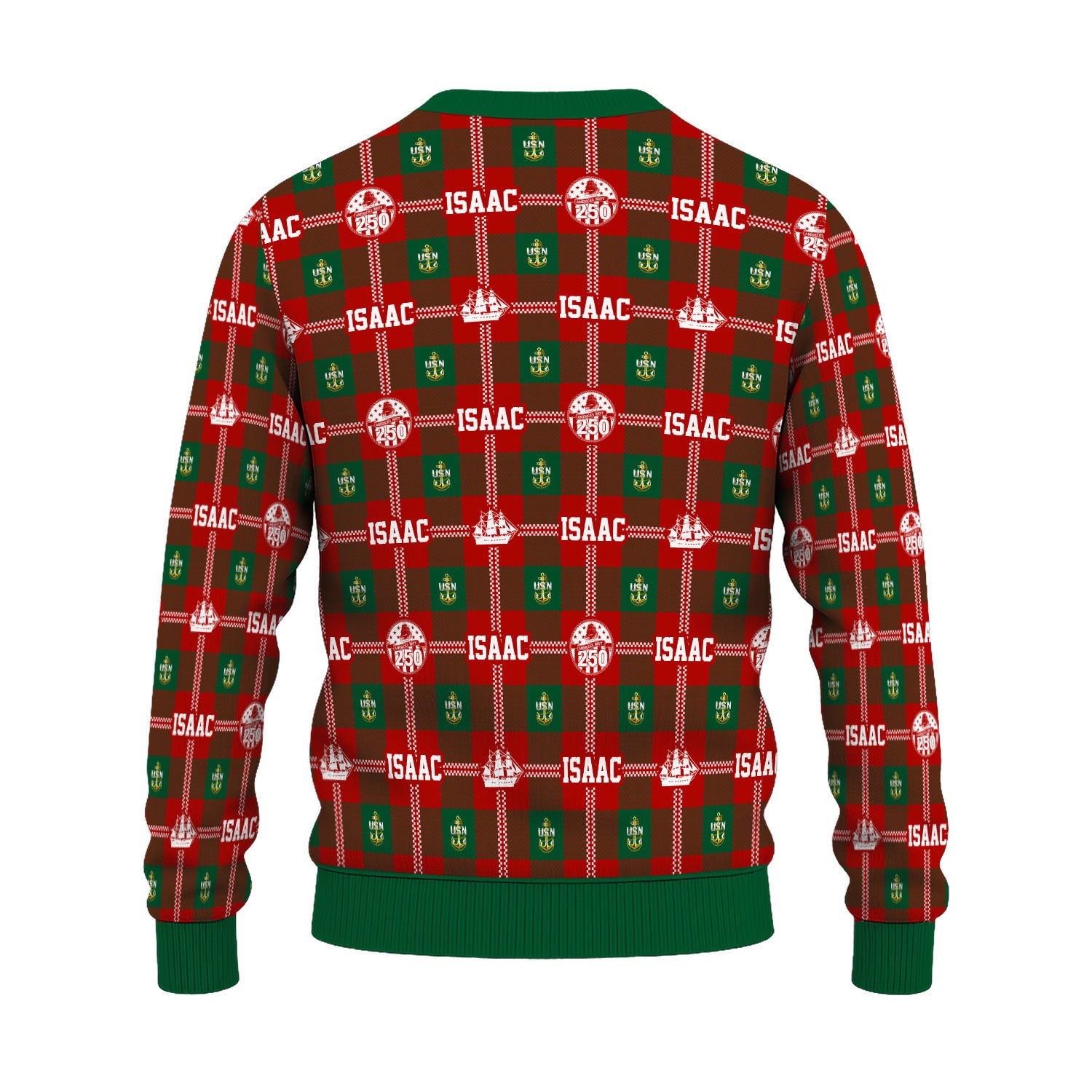 Personalized US Navy Christmas Ugly Sweater UST020