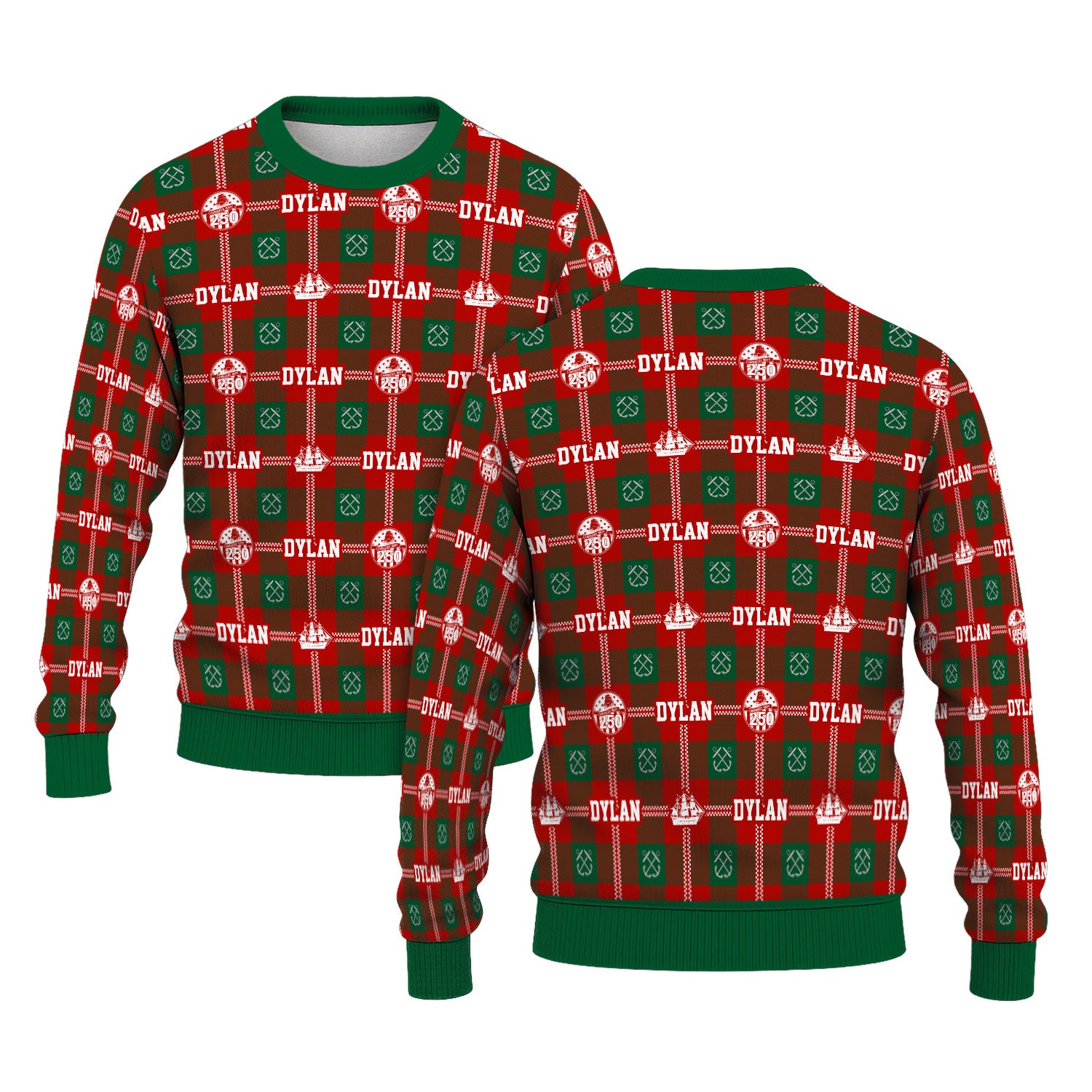 Personalized US Navy Christmas Ugly Sweater UST020