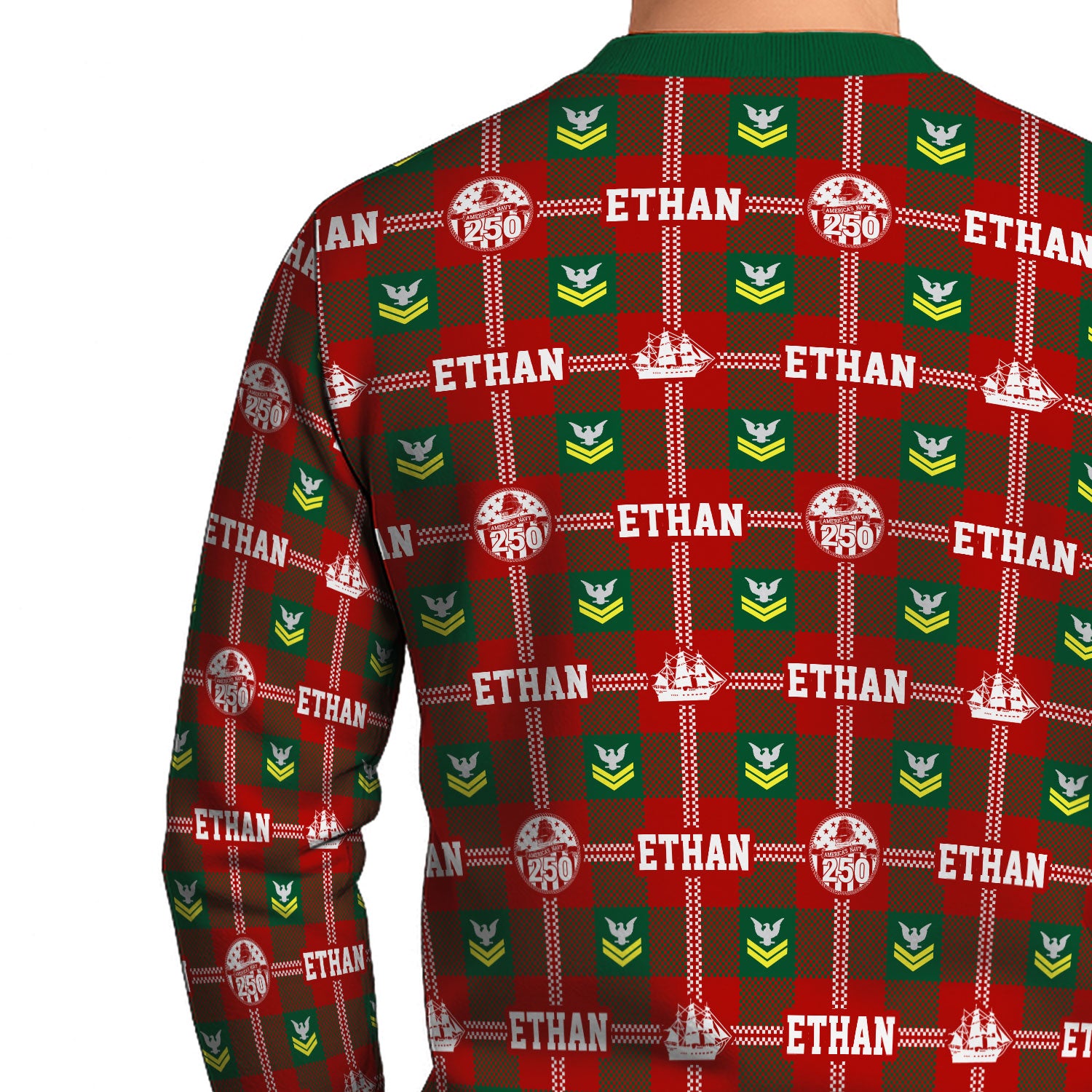Personalized US Navy Christmas Ugly Sweater UST020