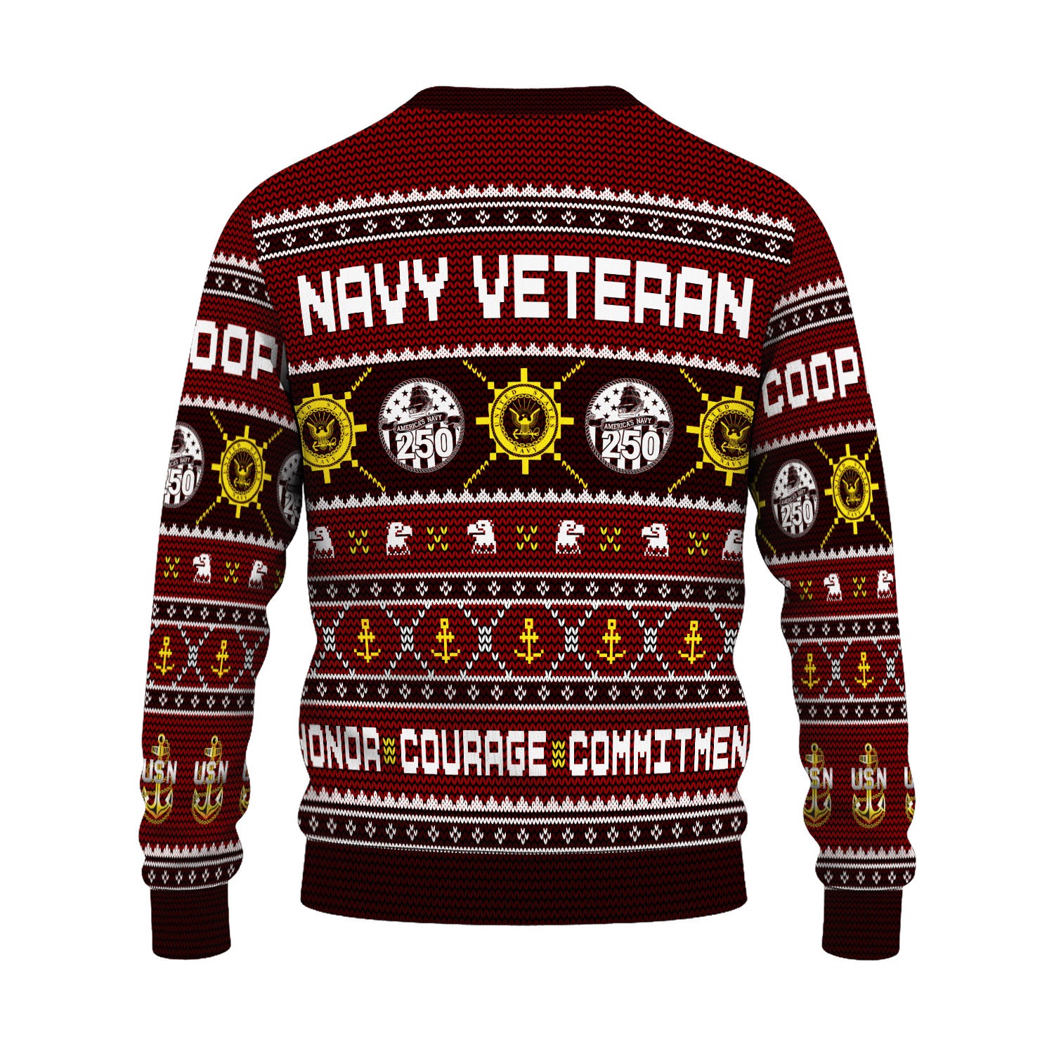 Personalized US Navy Christmas Ugly Sweater UST021