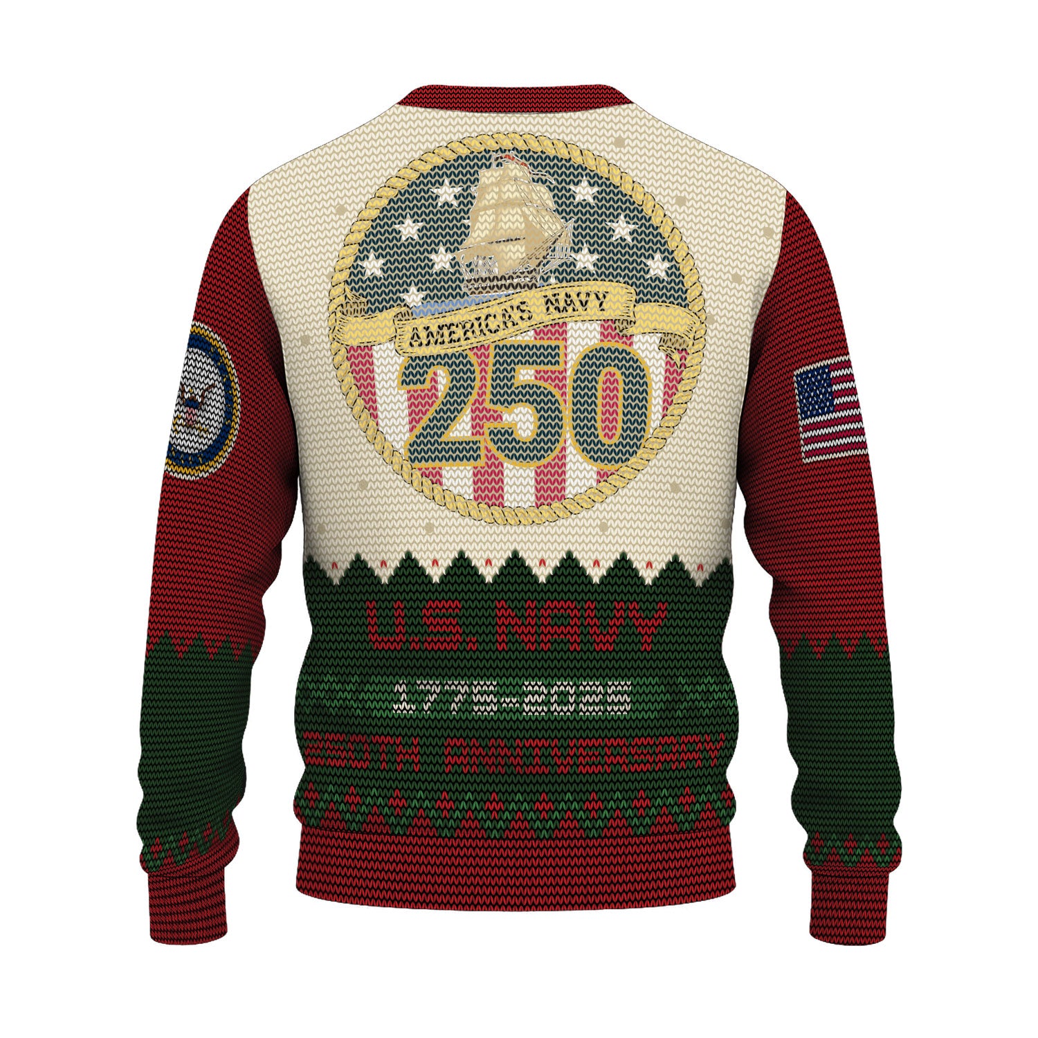 Personalized US Navy Christmas Ugly Sweater UST022