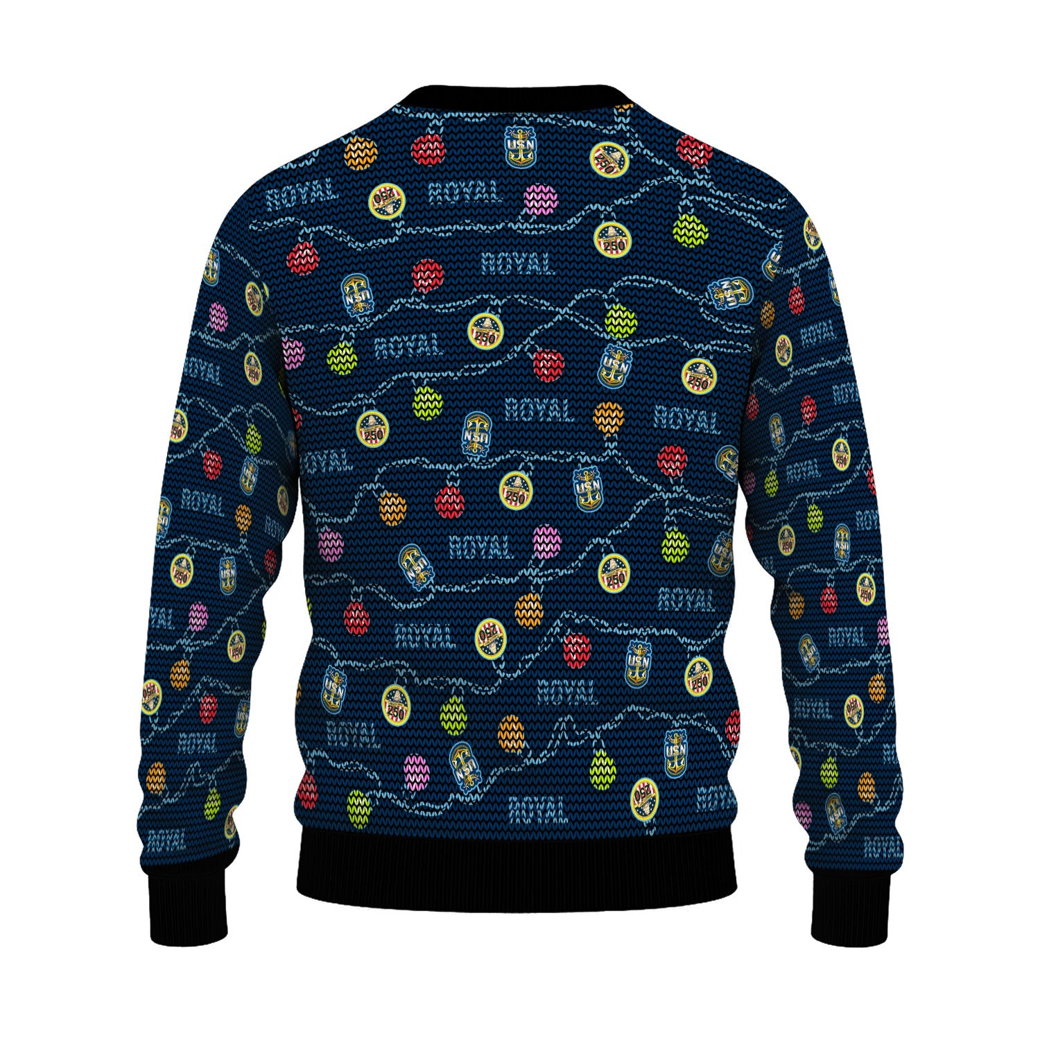 Personalized US Navy Christmas Ugly Sweater KAUST08