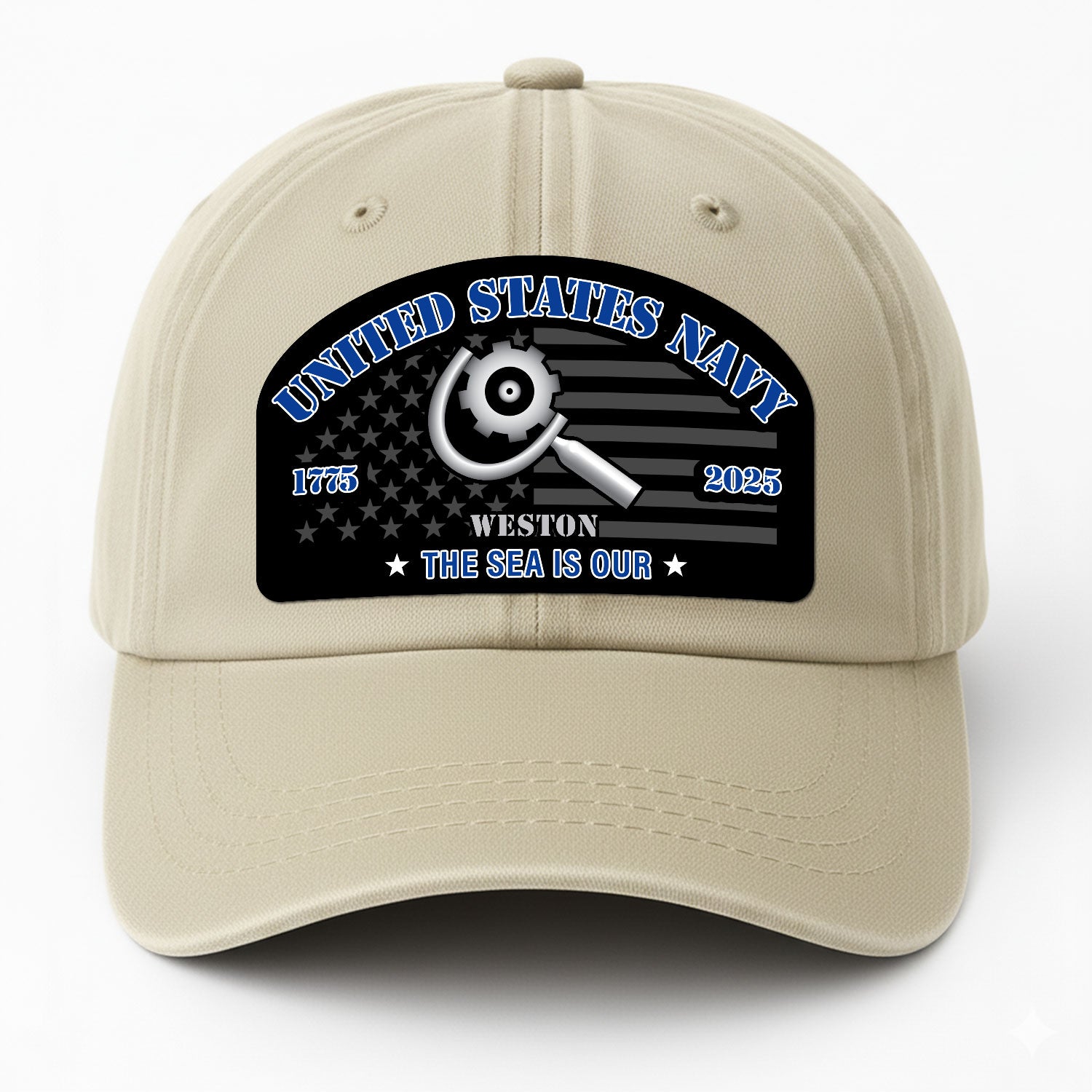 Custom Ranks & Text Premium Washed Denim Cap DC002