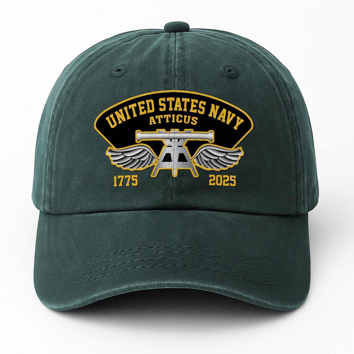 Custom Ranks & Text Premium Washed Denim Cap DC004