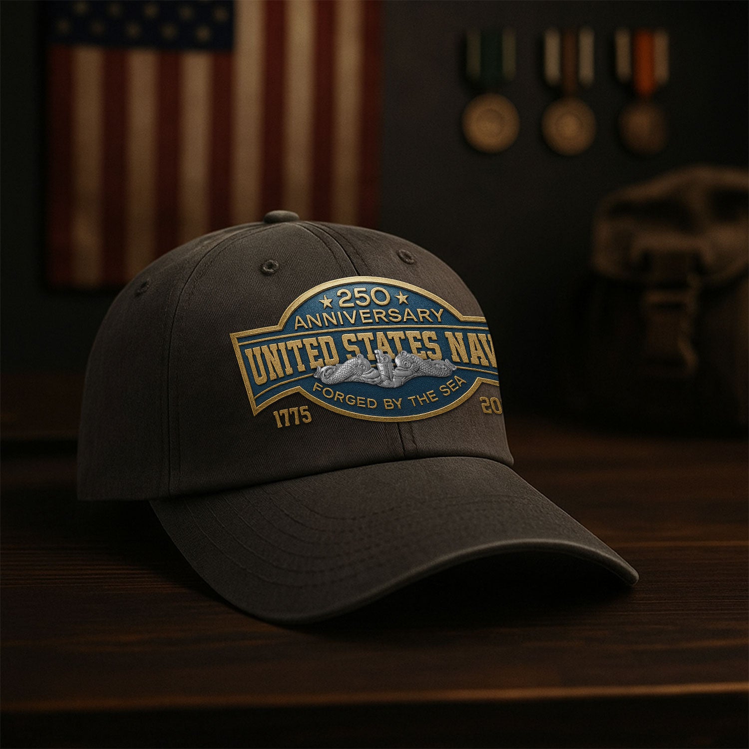 Custom Ranks Premium Washed Denim Cap DC025