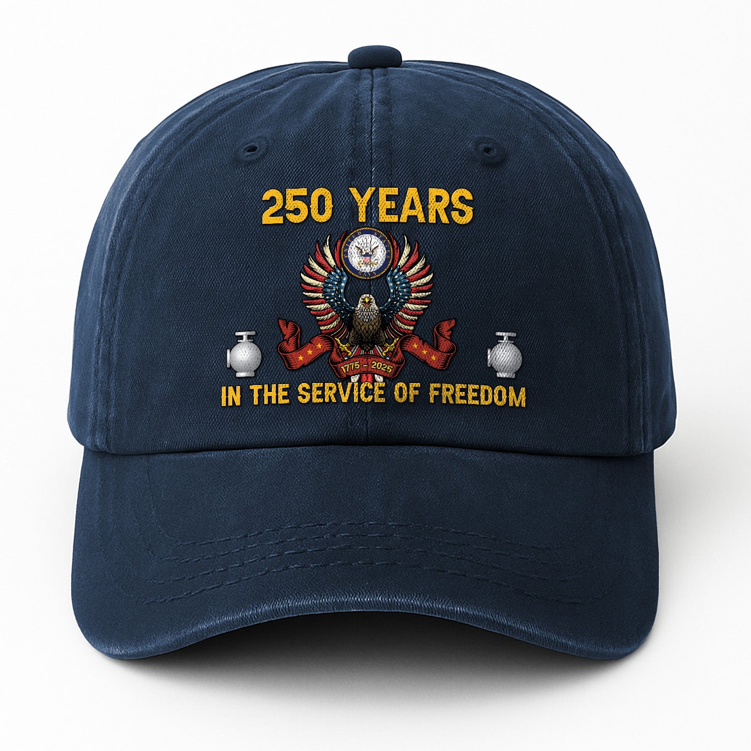Custom Ranks & Text Premium Washed Denim Cap DC024
