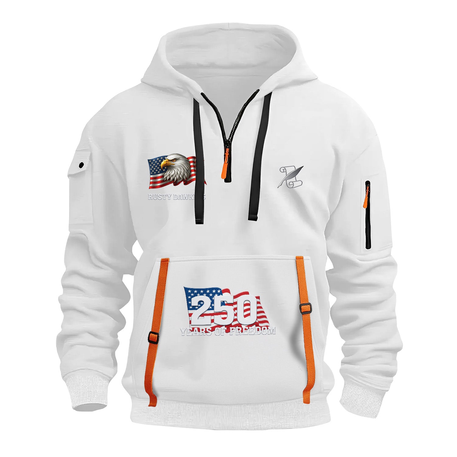 Personalized US Navy Quarter Zip Hoodie KRQZ02