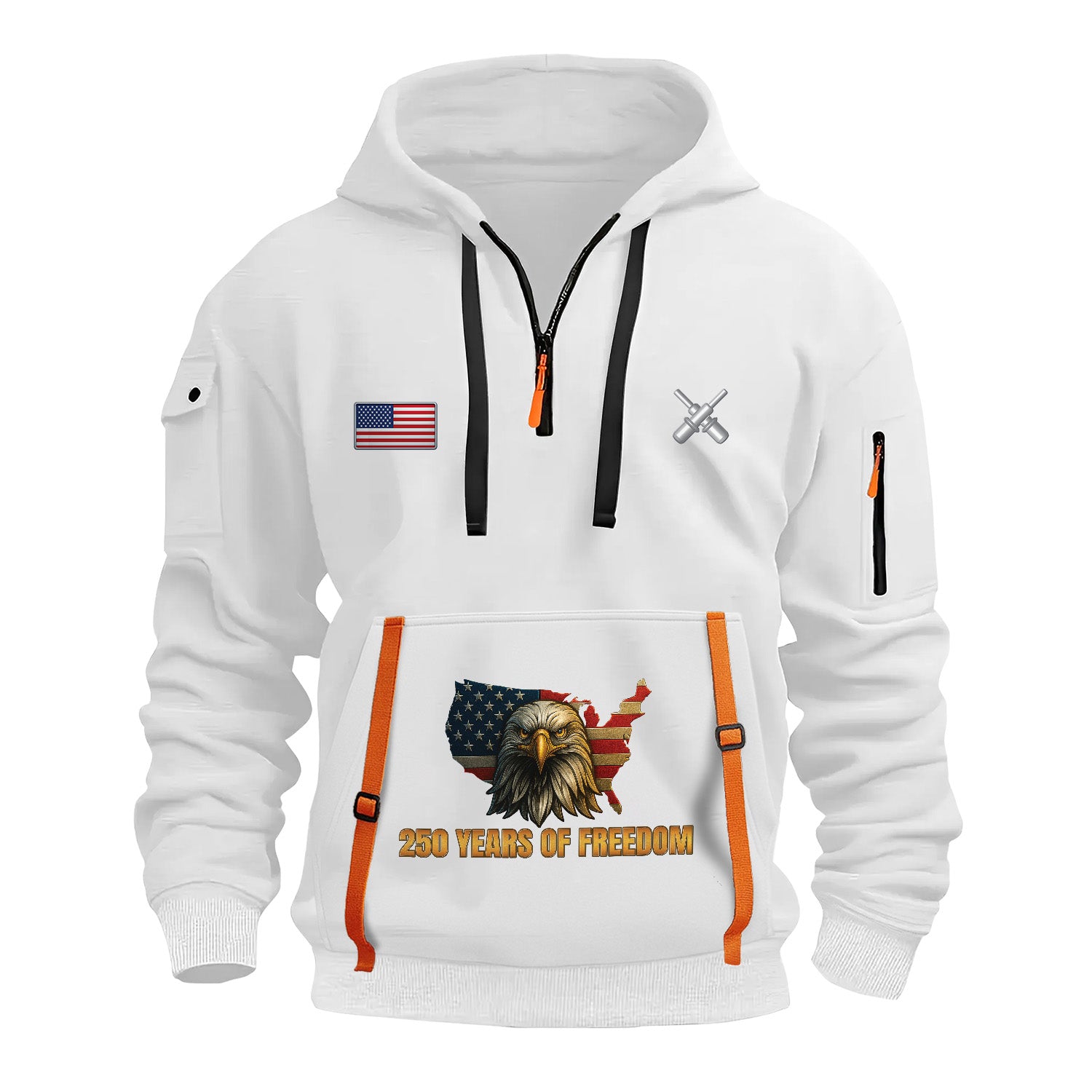 Personalized US Navy Quarter Zip Hoodie KRQZ09