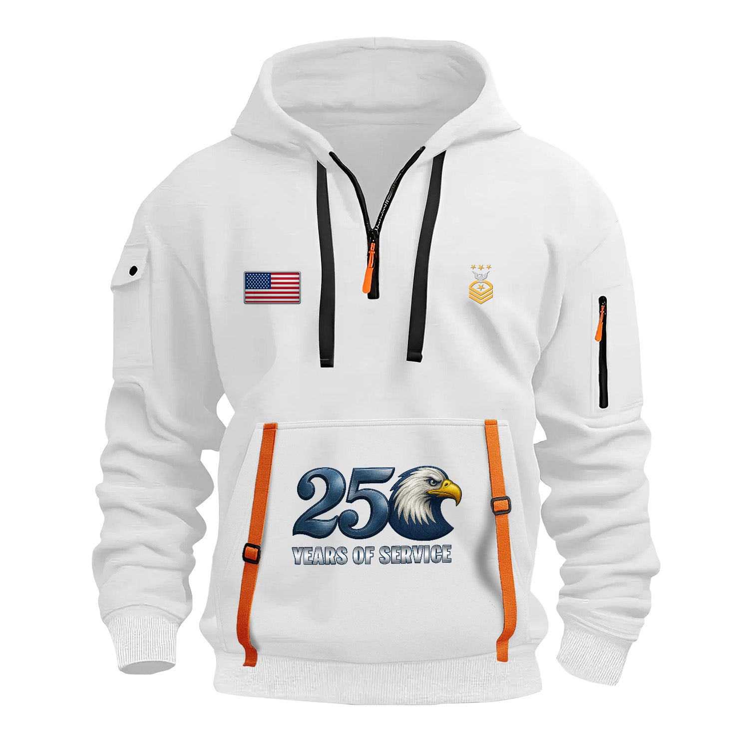 Personalized US Navy Quarter Zip Hoodie KRQZ08